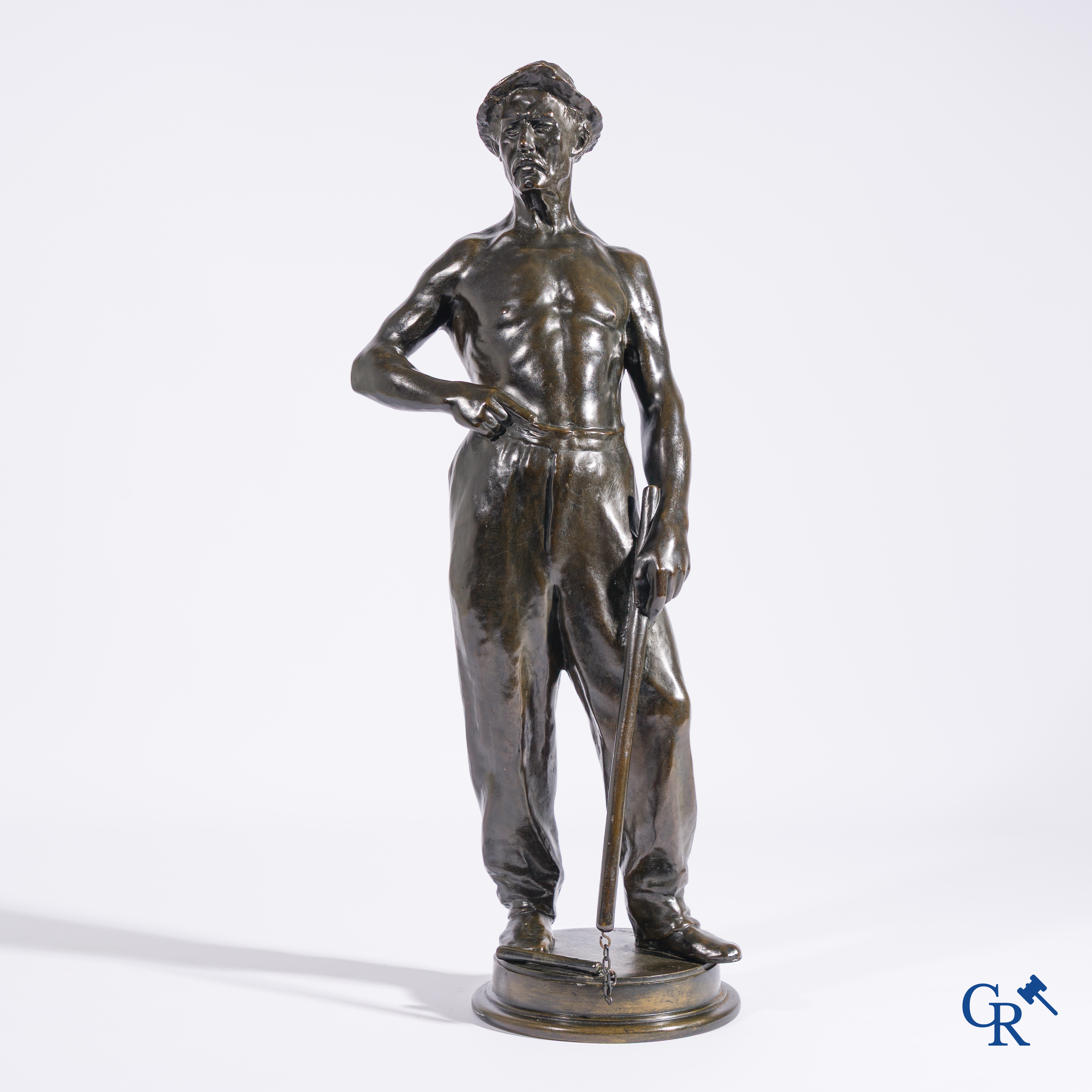 Constantin Emile Meunier (1831-1905) (*) Finely worked bronze with brown patina, Signed C. Meunier.