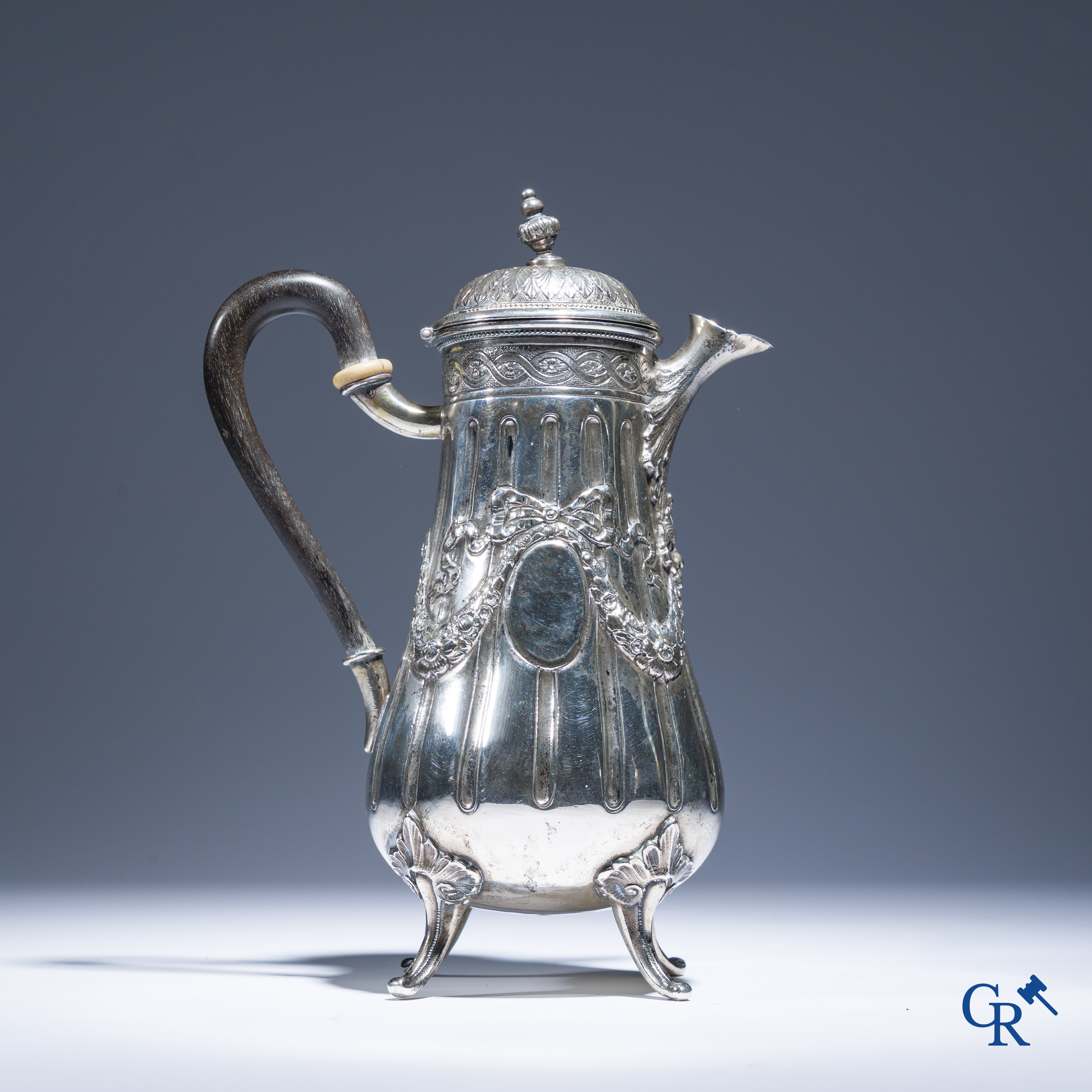 A silver jug in LXVI style. Multiple hallmarks.