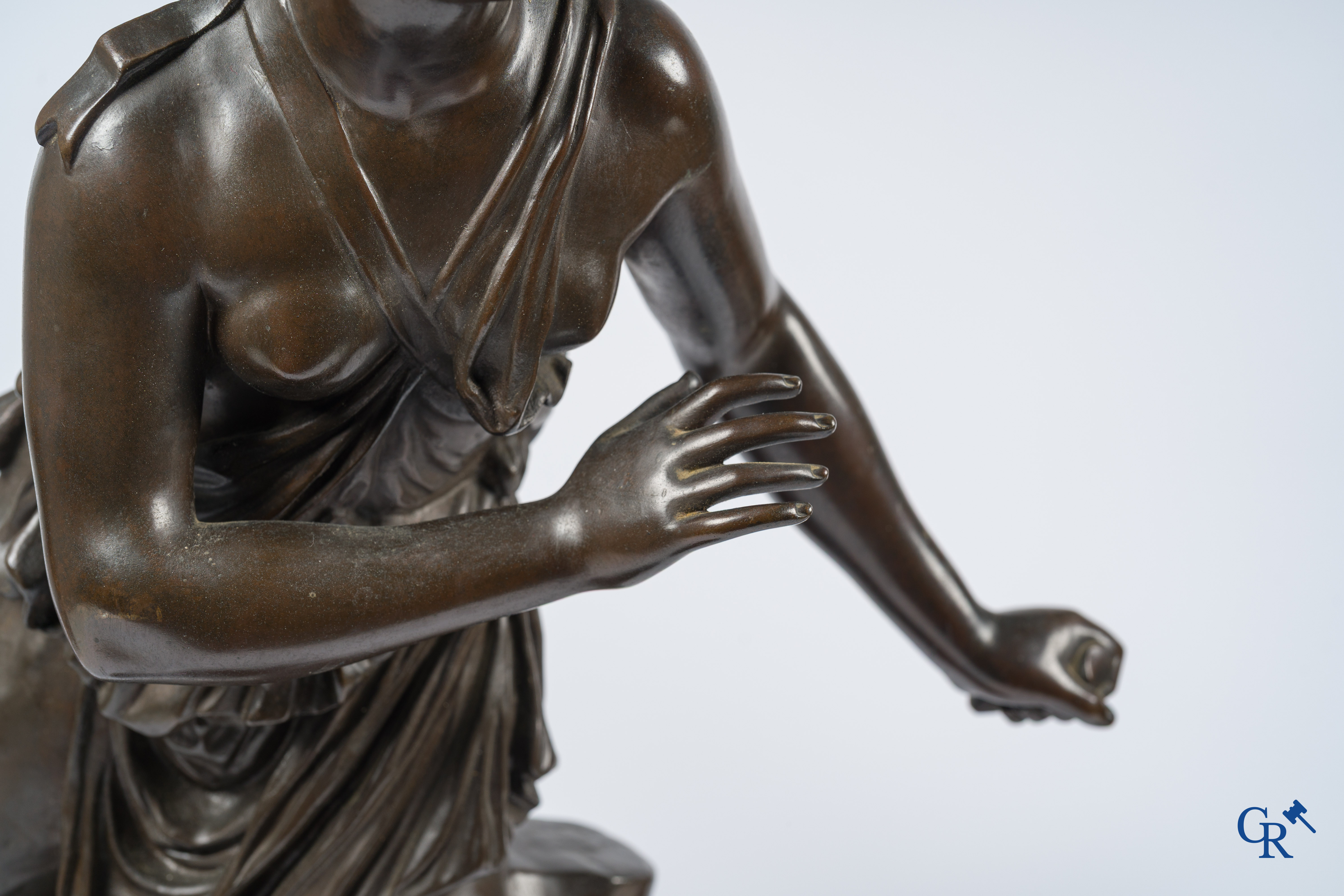 Pierre Lepautre en Guillaume Ier Coustou (naar). Atalante en Hippomène. Imposant paar bronzen beelden, circa 1880.