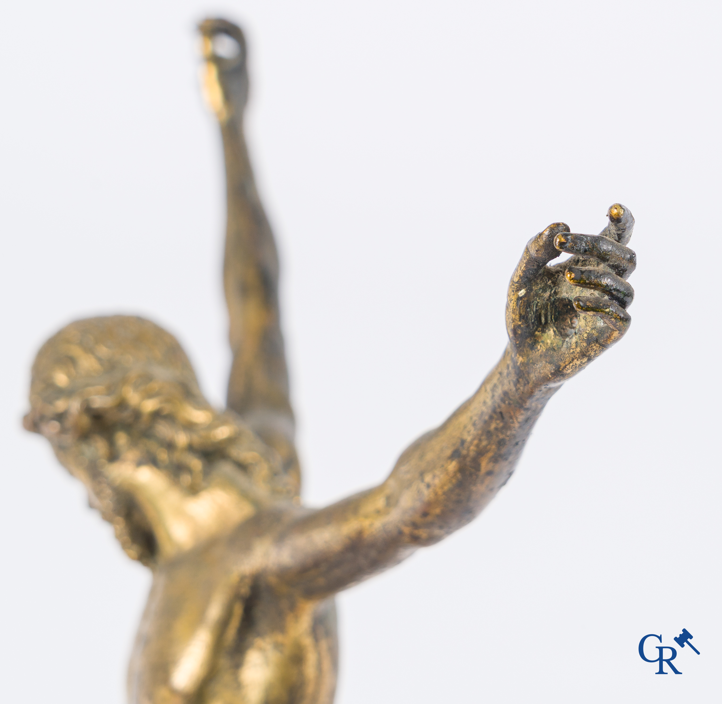 Representation of Christ in gilded bronze. 17th-18th century.