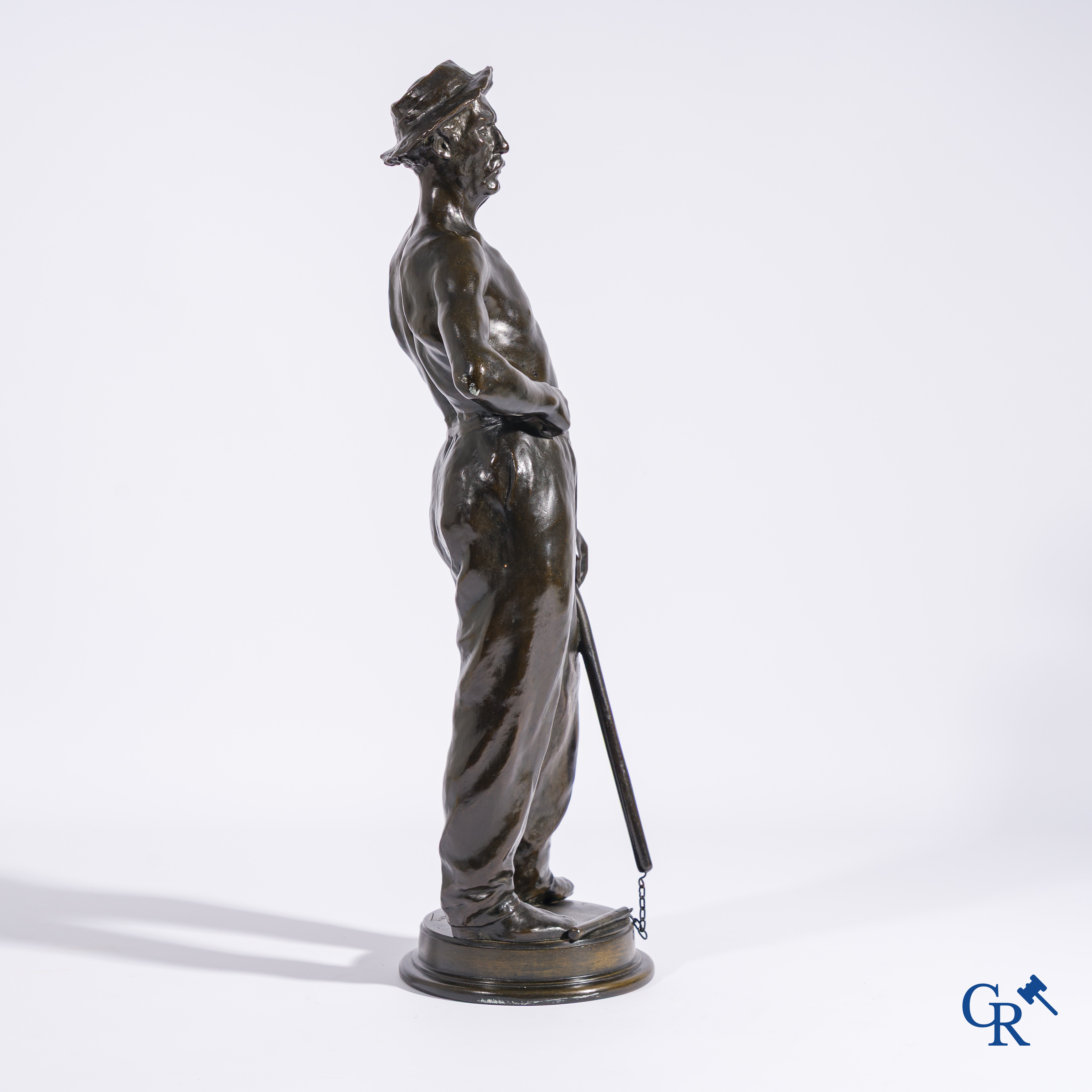 Constantin Emile Meunier (1831-1905) (*) Finely worked bronze with brown patina, Signed C. Meunier.