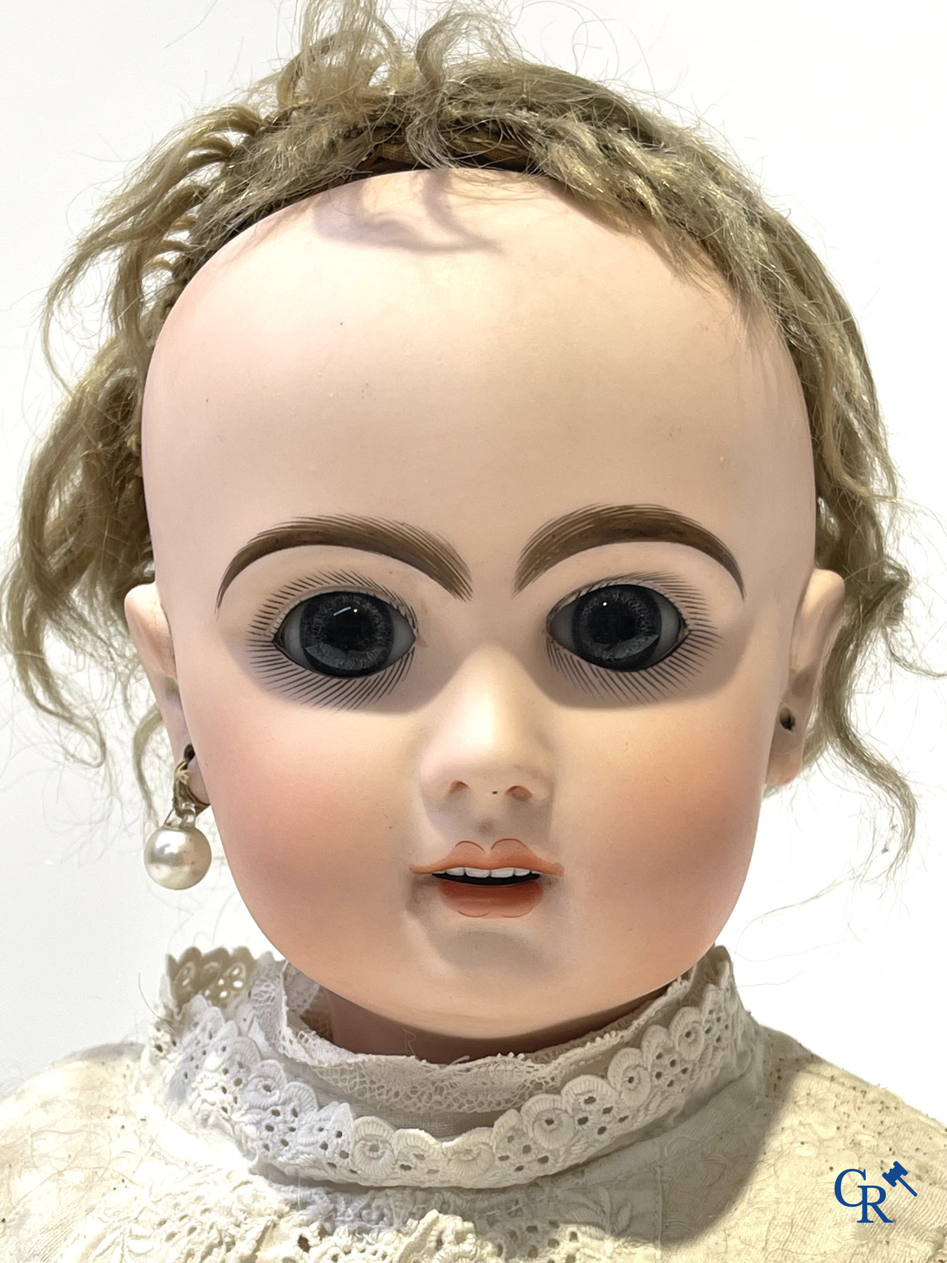 Old toys, Jumeau, doll with porcelain head marked Tête Jumeau Déposé, n°10.