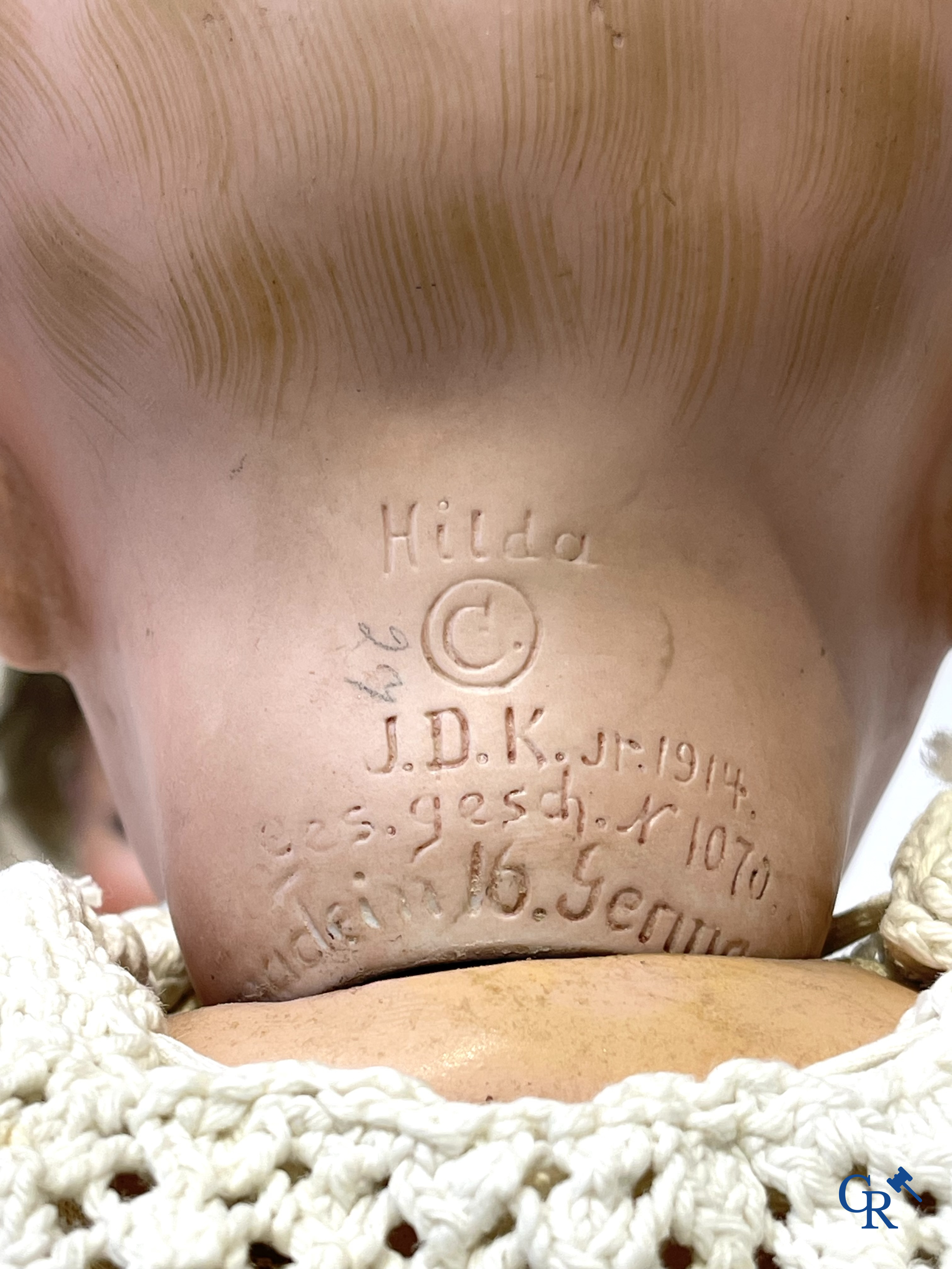 Oud speelgoed, een kavel van 3 antieke poppen met porseleinen hoofd. Hilda JD Kestner, Blanchette, Heubach Koppelsdorf.