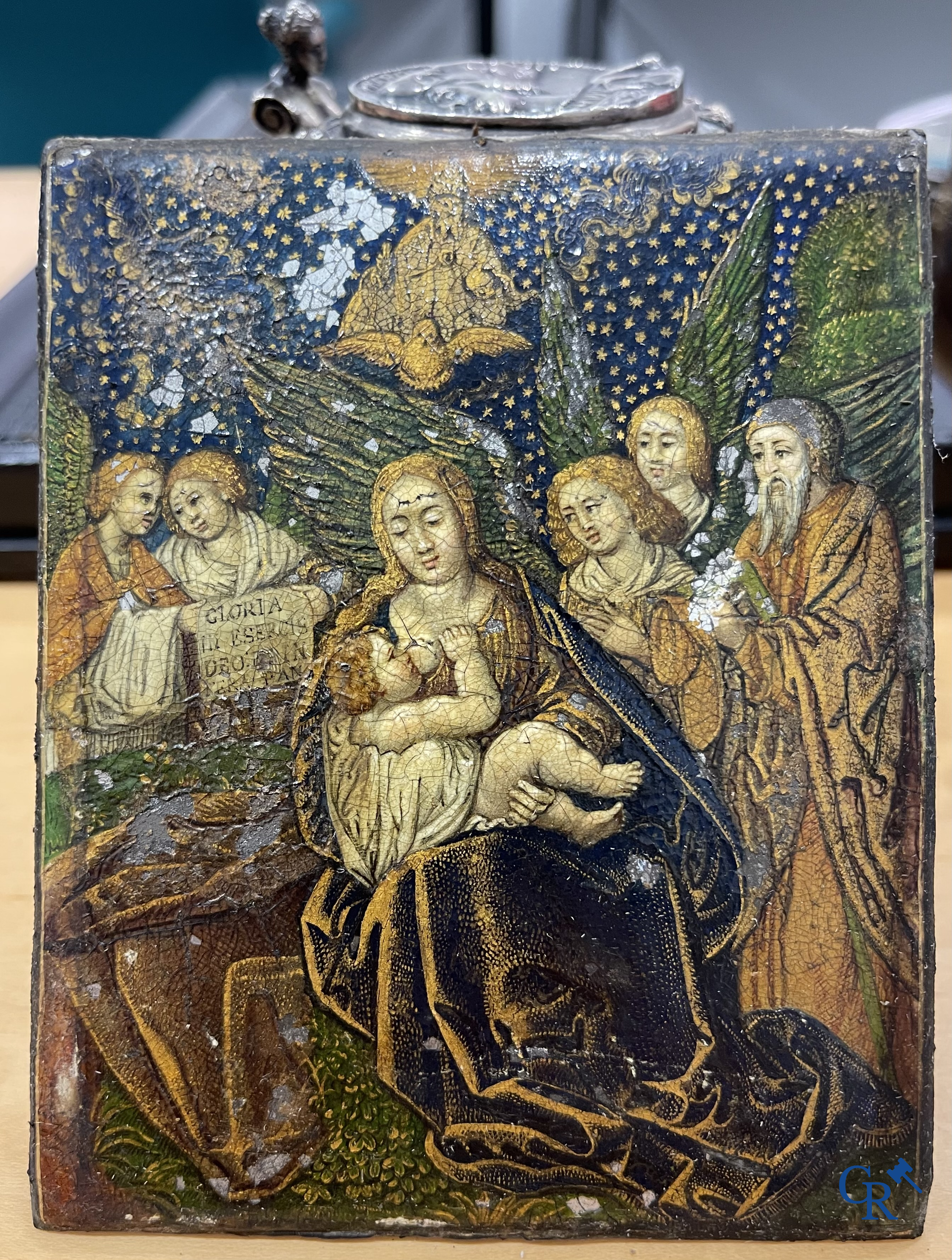 Madonna met kind. Frankrijk XVe-XVIe eeuw. Hoogstwaarschijnlijk Limoges, omgeving van de familie Pénicaud.