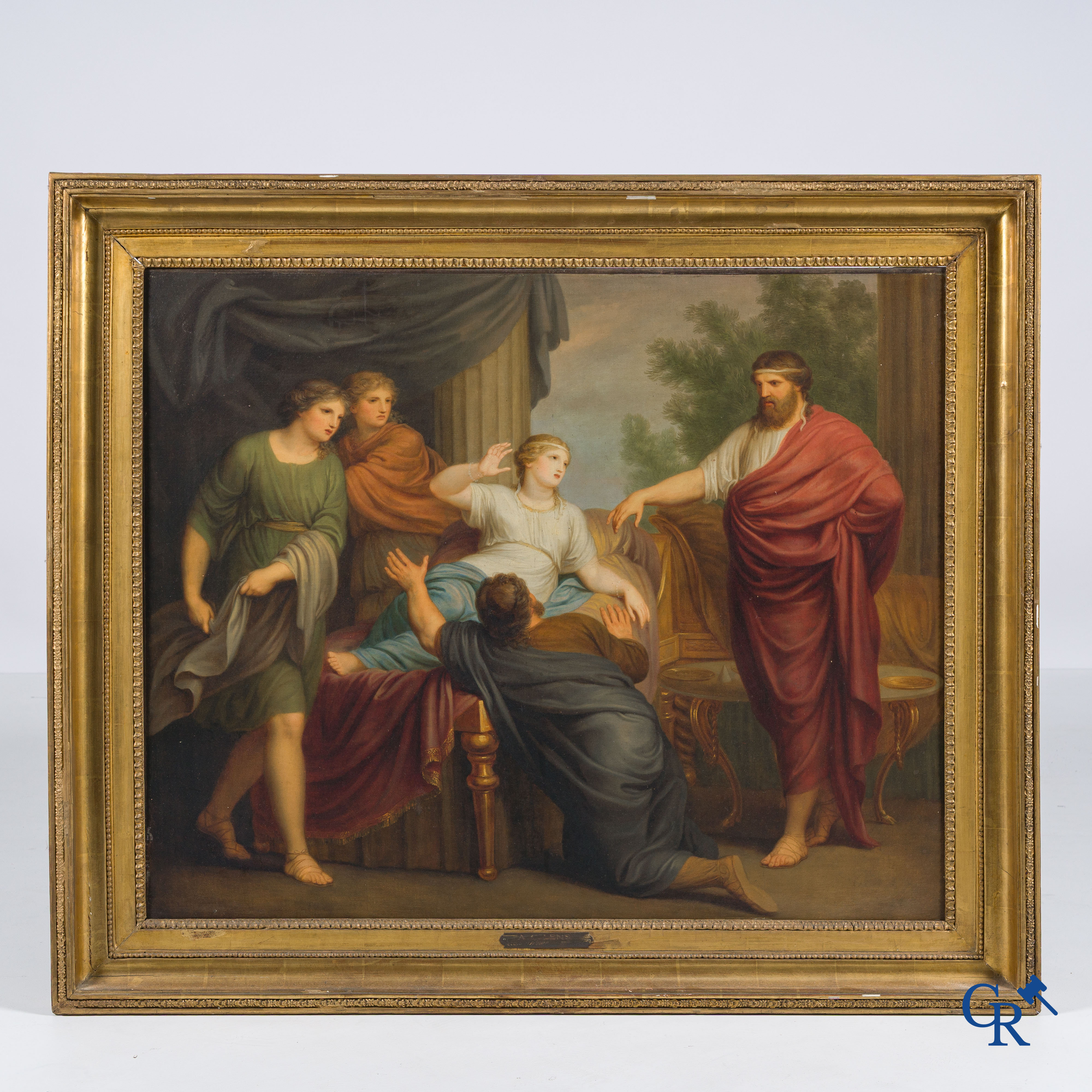 Andries Cornelis Lens (1739-1822) Oil on canvas. Painting in the typical neoclassical style.