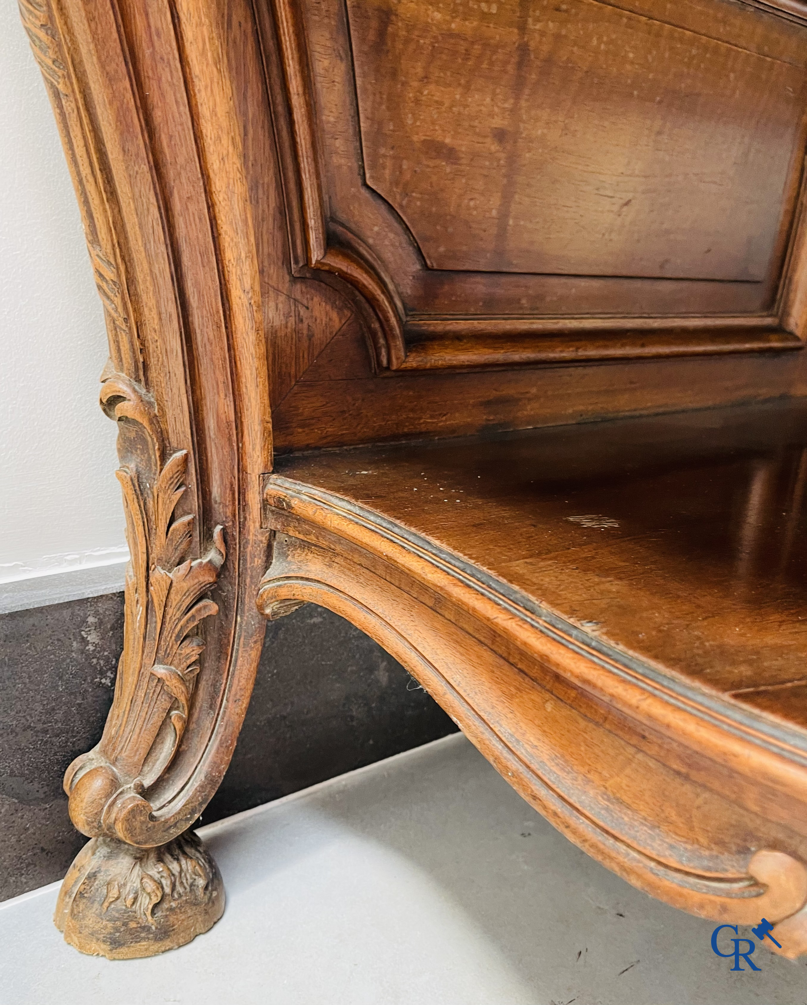 Maison Roll, 42, Rue Faubourg St. Antoine Paris. An exceptionally dessert furniture in carved walnut. LXVI style.