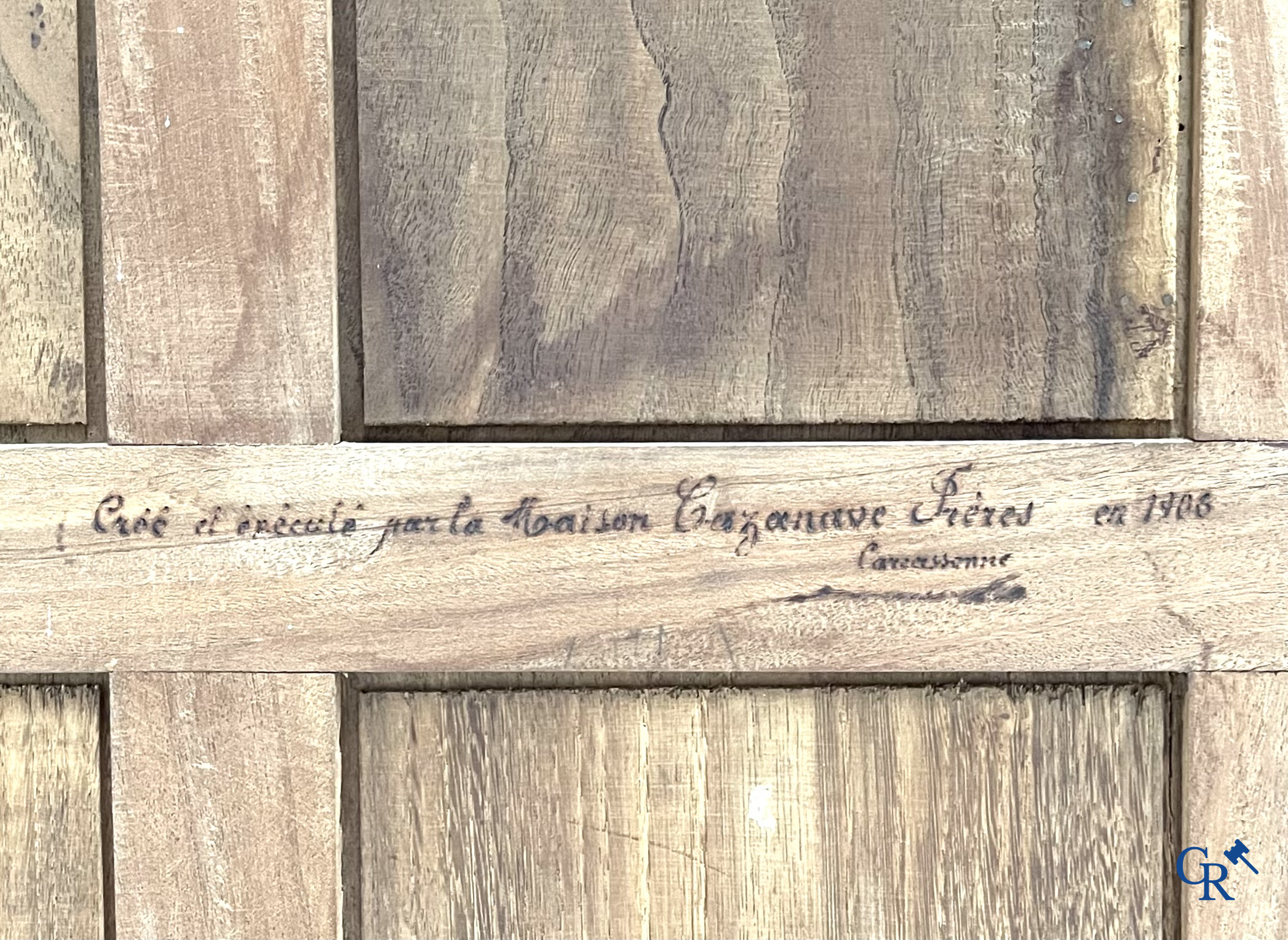 Cazanave Frères à Carcassonne. A rich and finely carved piece of furniture in LXVI style.