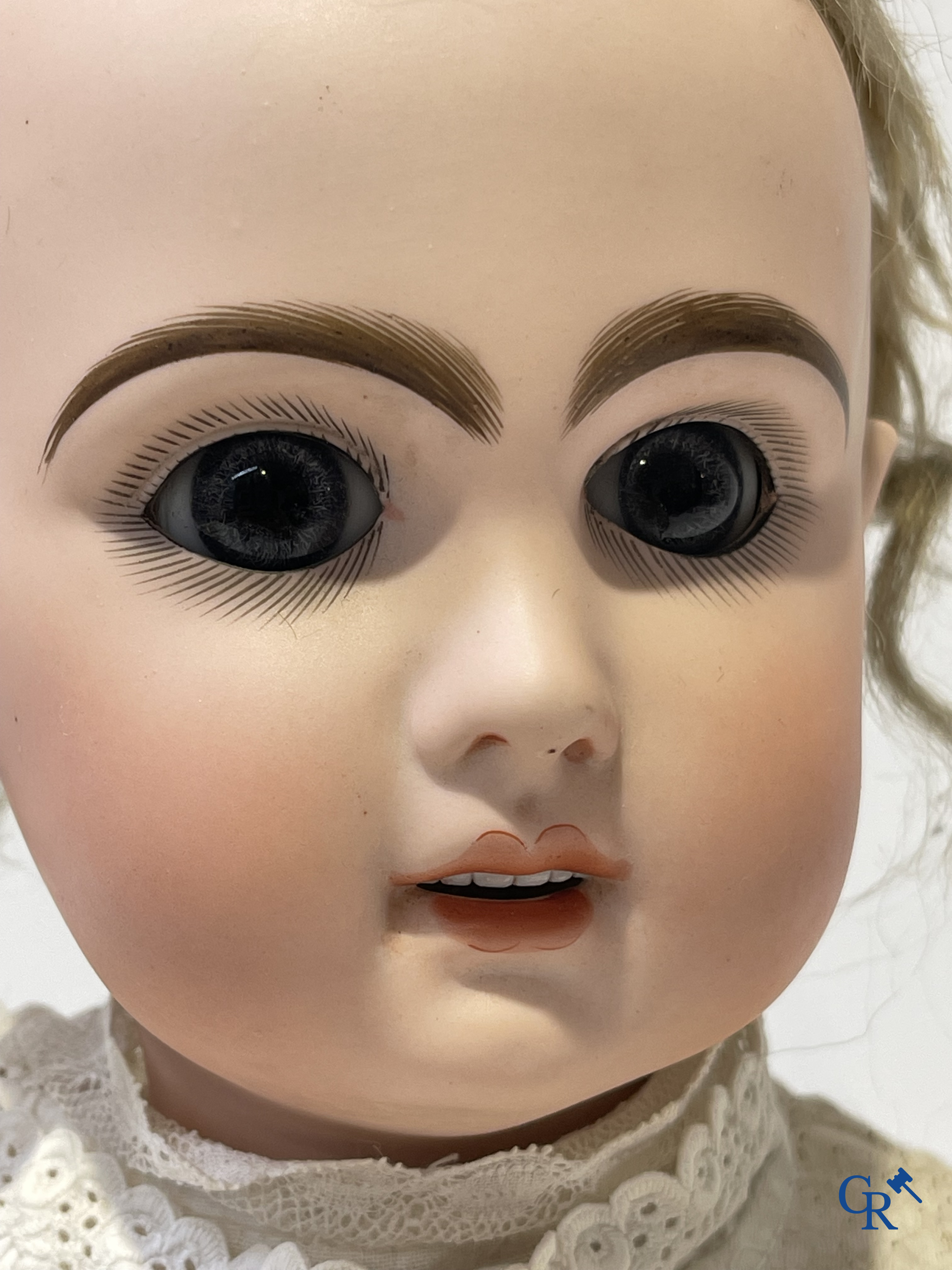 Old toys, Jumeau, doll with porcelain head marked Tête Jumeau Déposé, n°10.