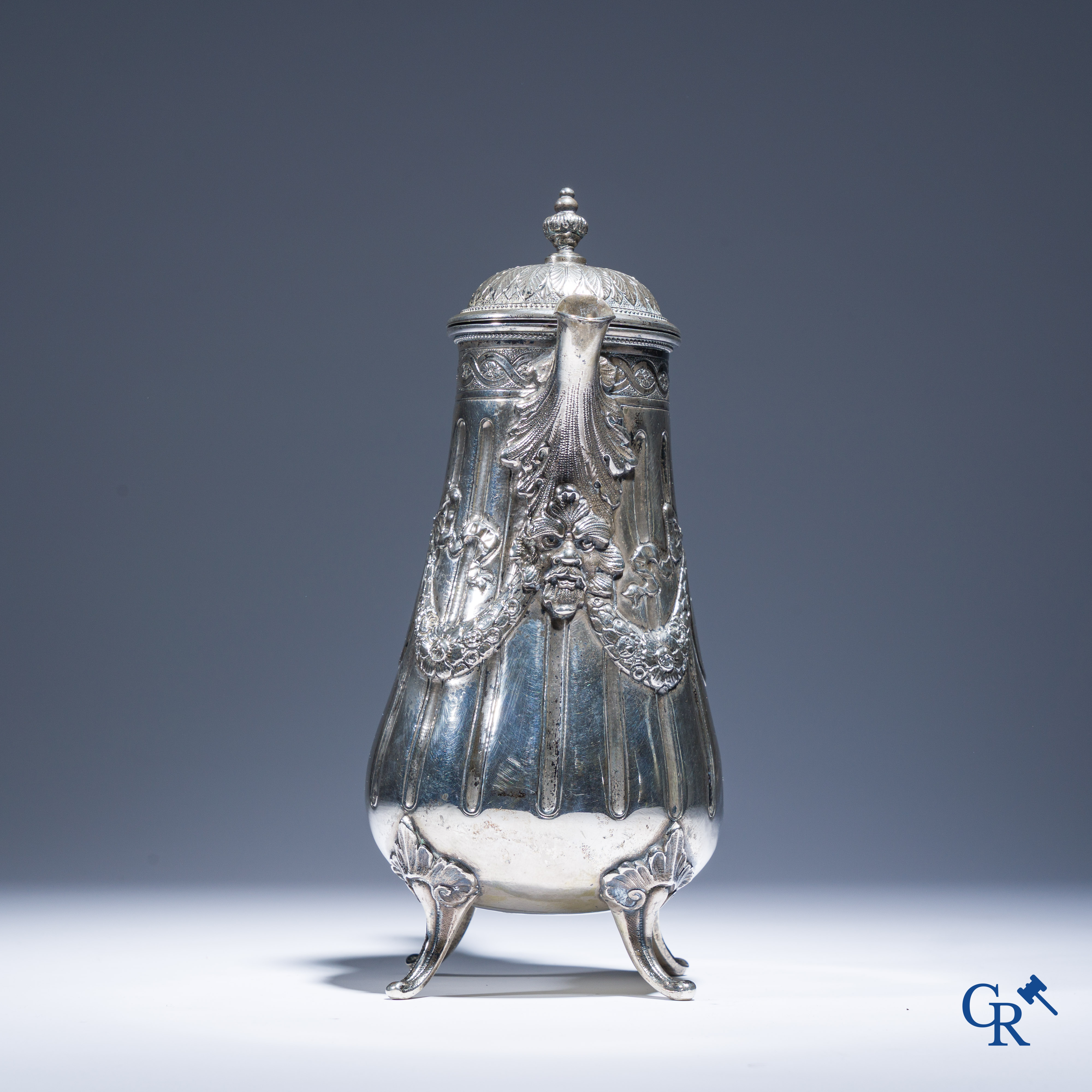 A silver jug in LXVI style. Multiple hallmarks.