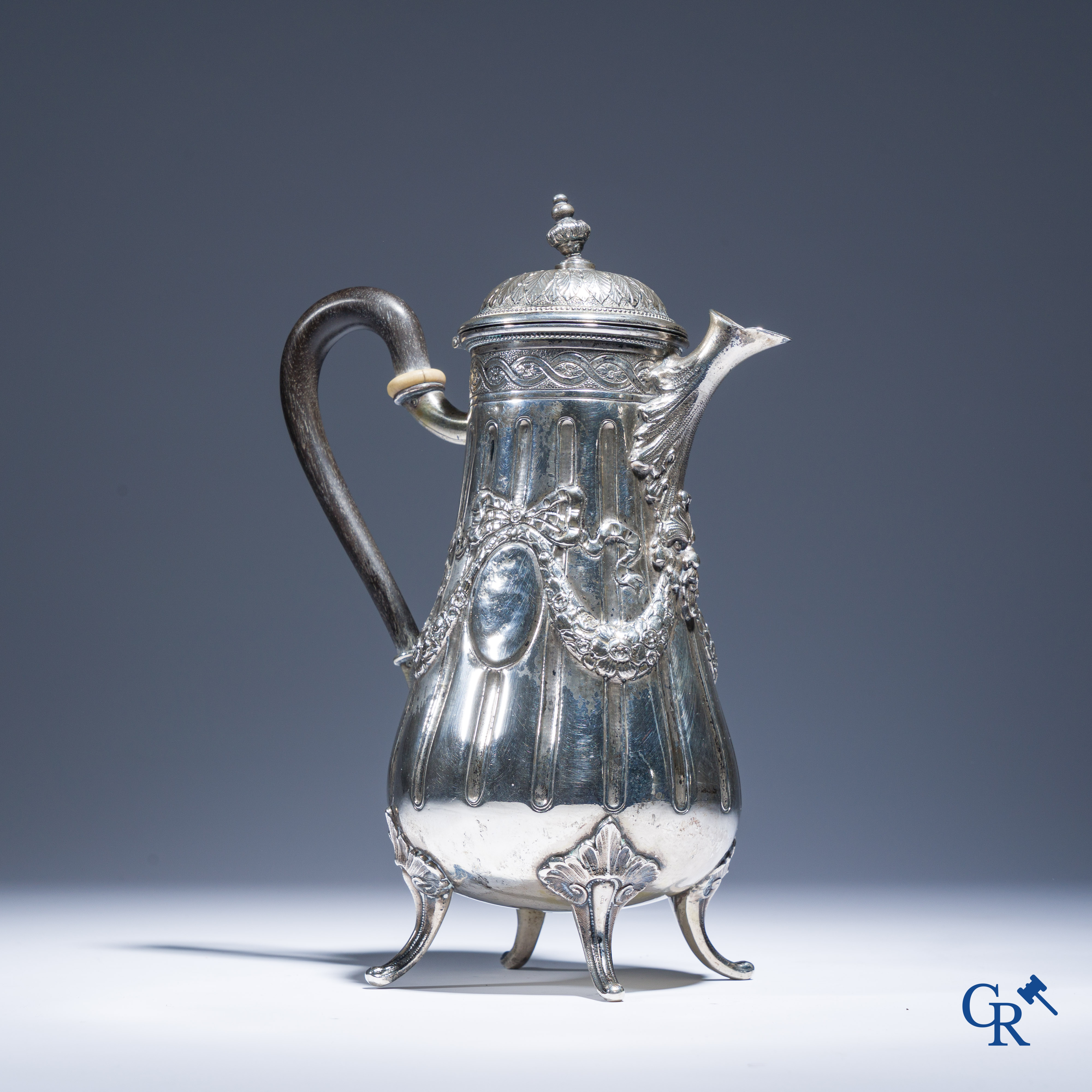A silver jug in LXVI style. Multiple hallmarks.