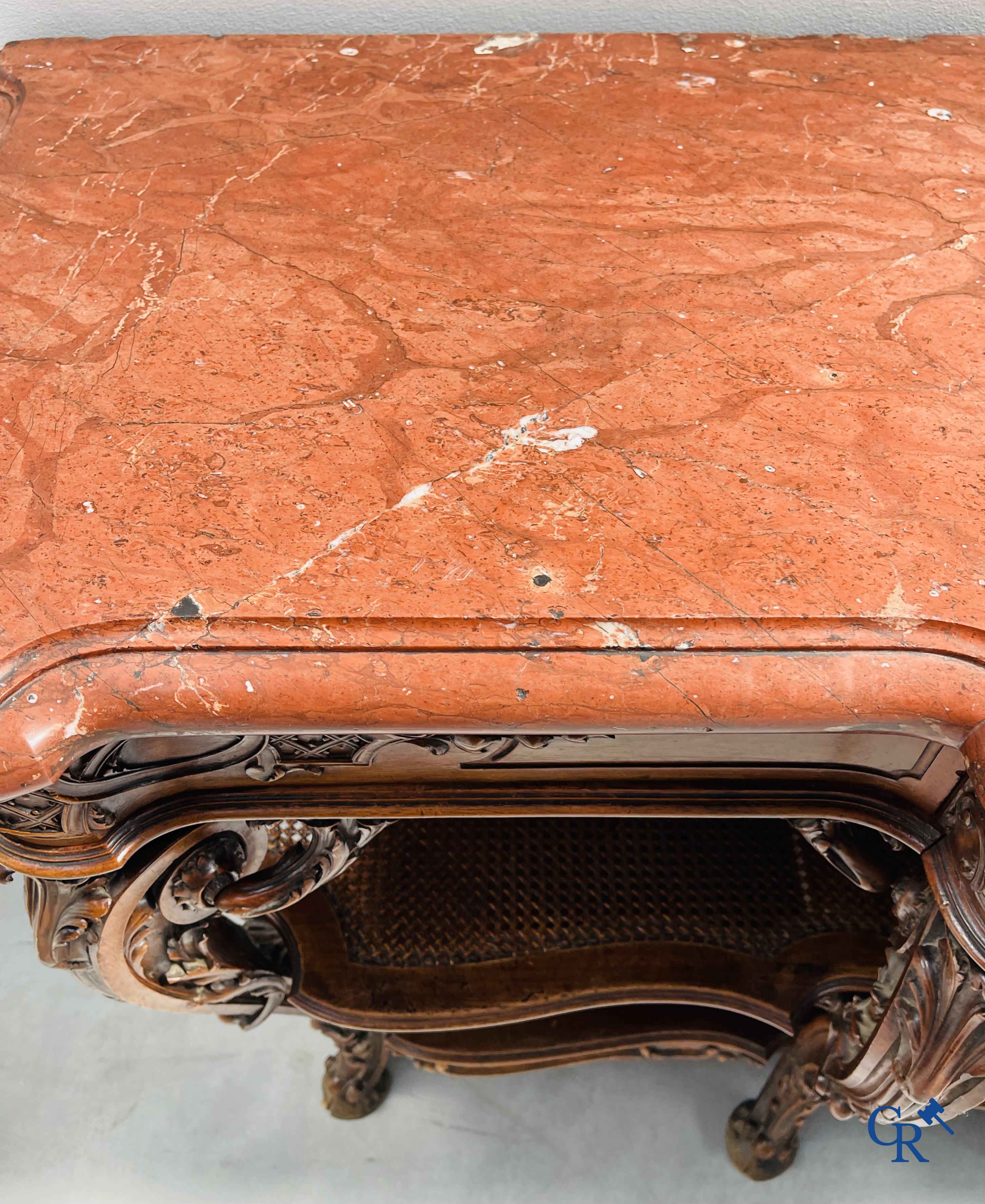 Maison Roll, 42, Rue Faubourg St. Antoine Paris. An exceptionally dessert furniture in carved walnut. LXVI style.