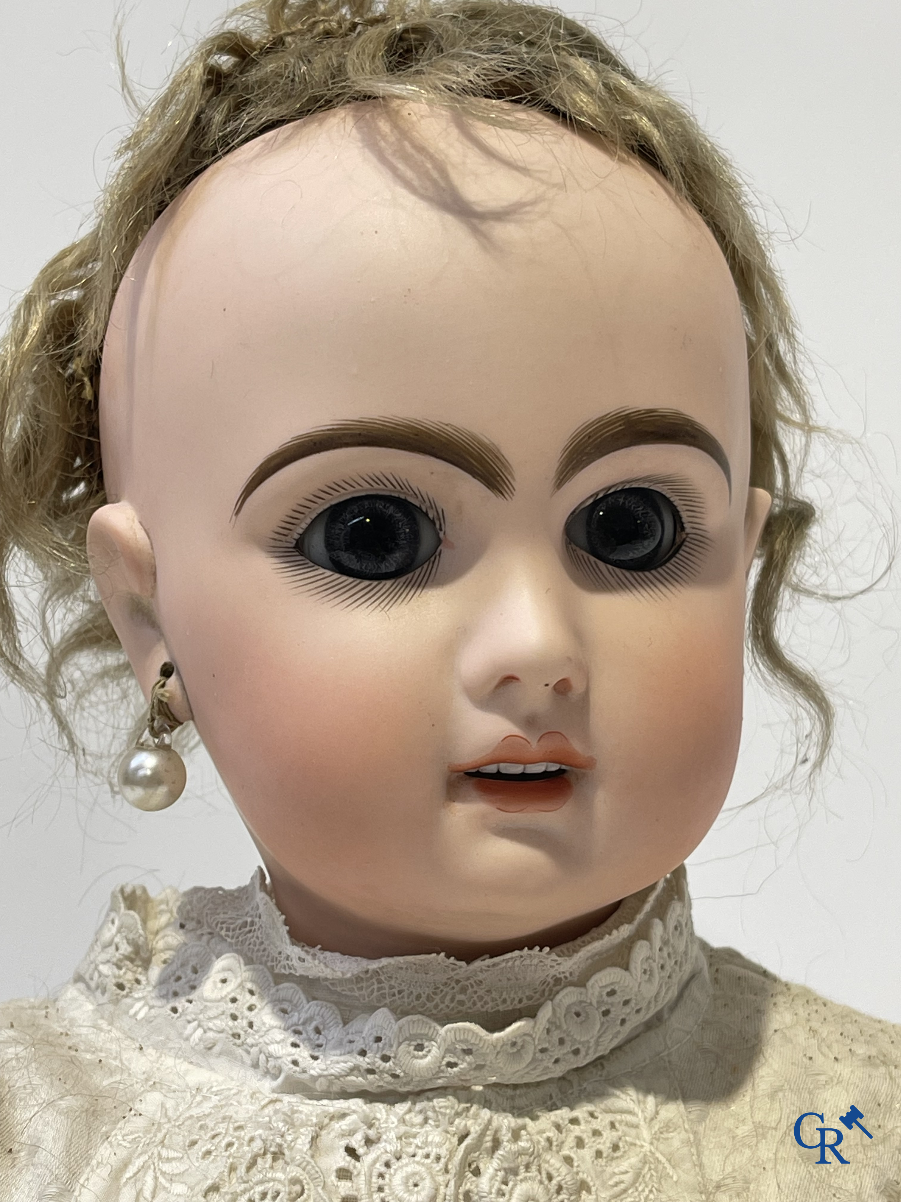 Old toys, Jumeau, doll with porcelain head marked Tête Jumeau Déposé, n°10.