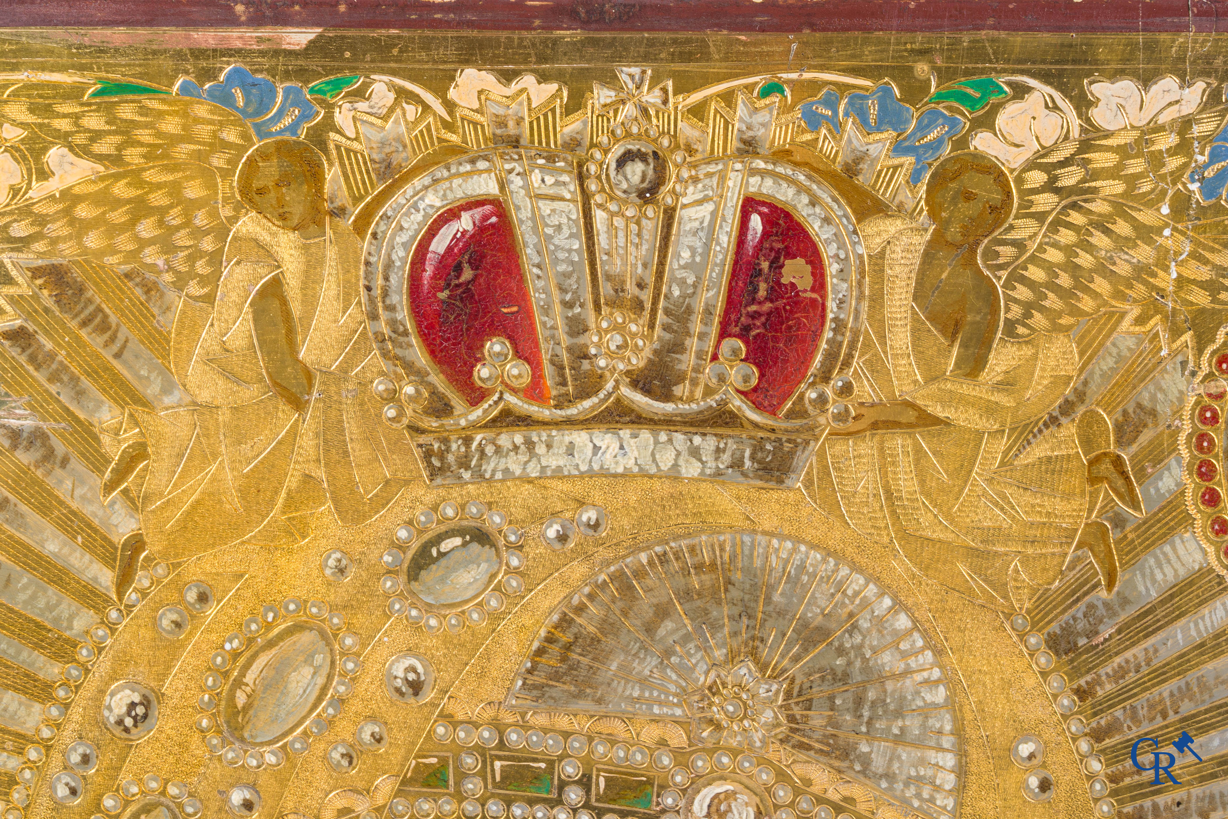 Icon, Important Russian Orthodox icon with image of Mother of God of Kazan.