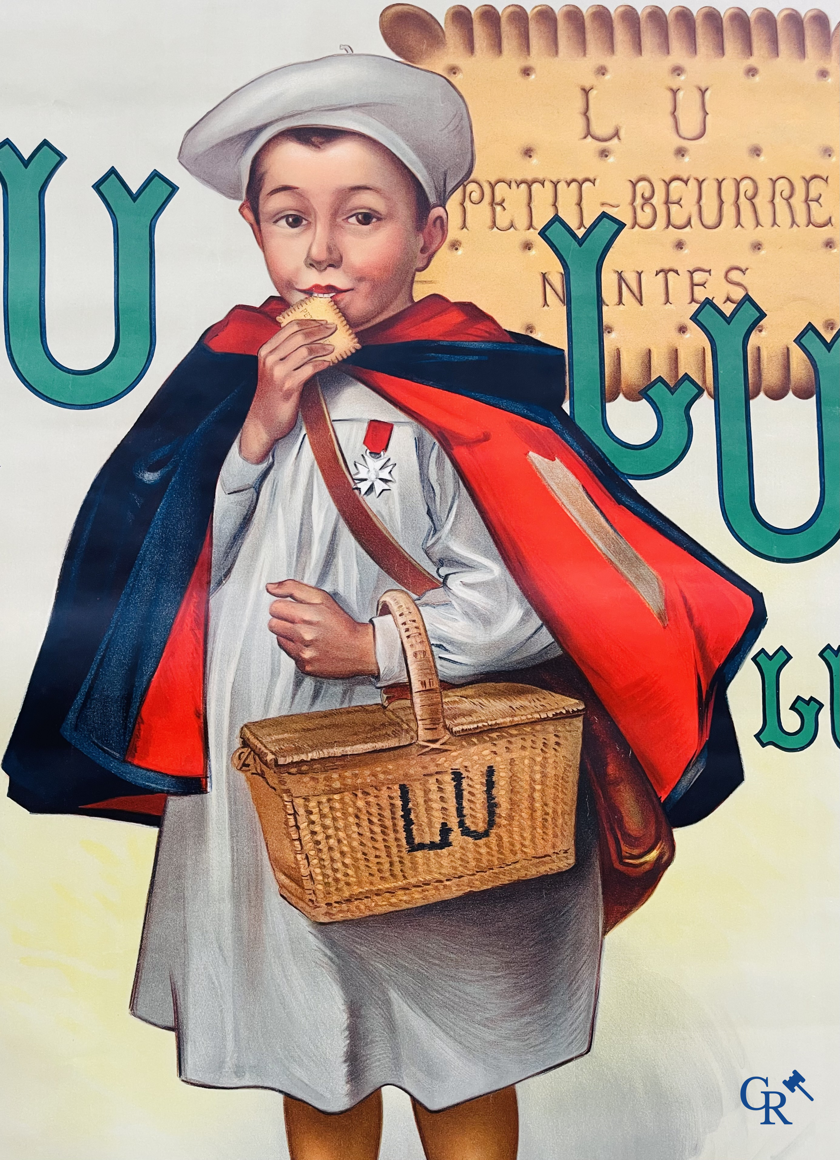 Firmin Bouisset (1859-1925) LU, biscuits Lefèvre-Utile. Lithographie publicitaire pour Petit-Beurre. Daude Frères-Paris.