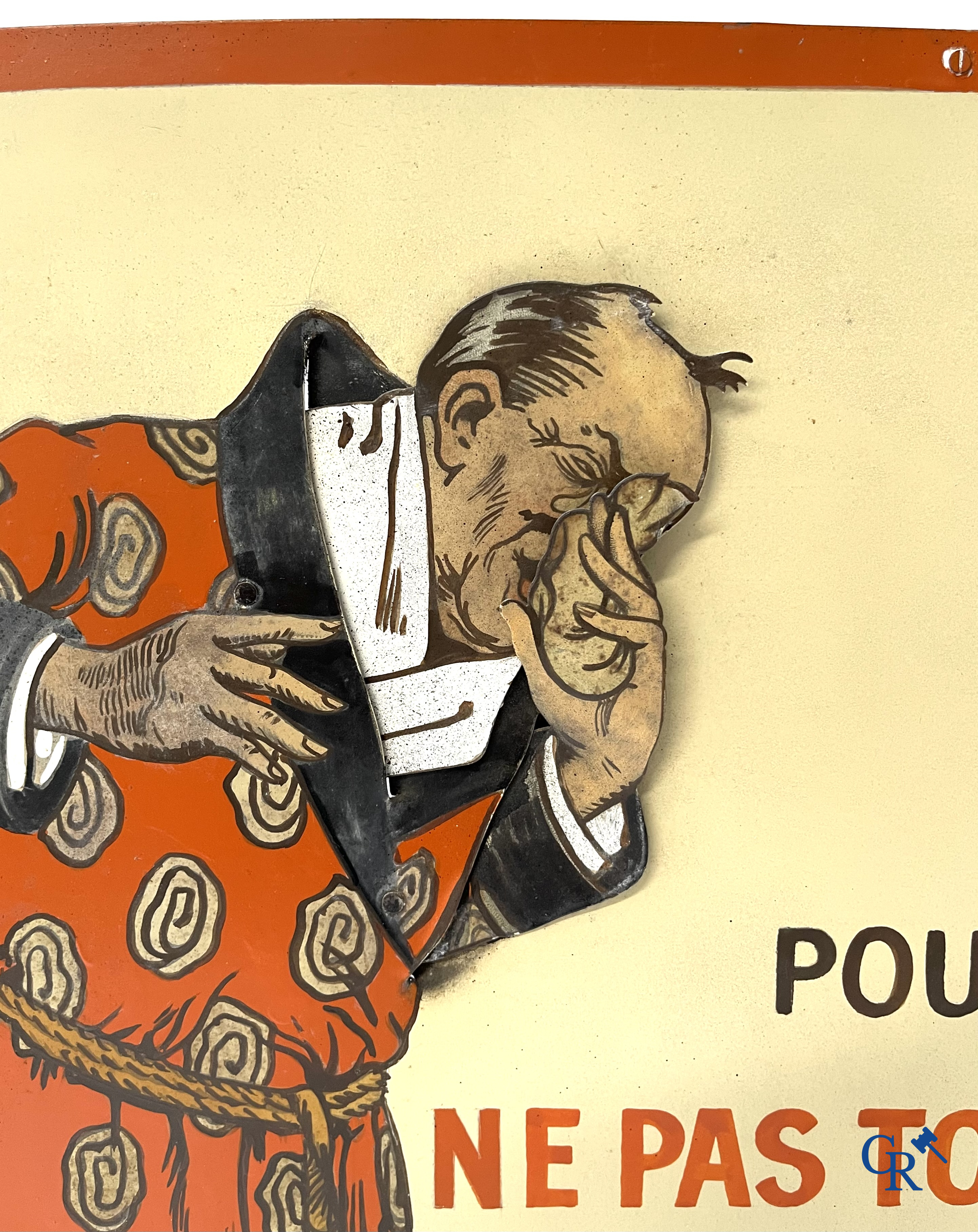 Pastilles Valda, Publiciteits automaat met voorstelling van dokter Valda naar een illustratie van Georges Grellet.