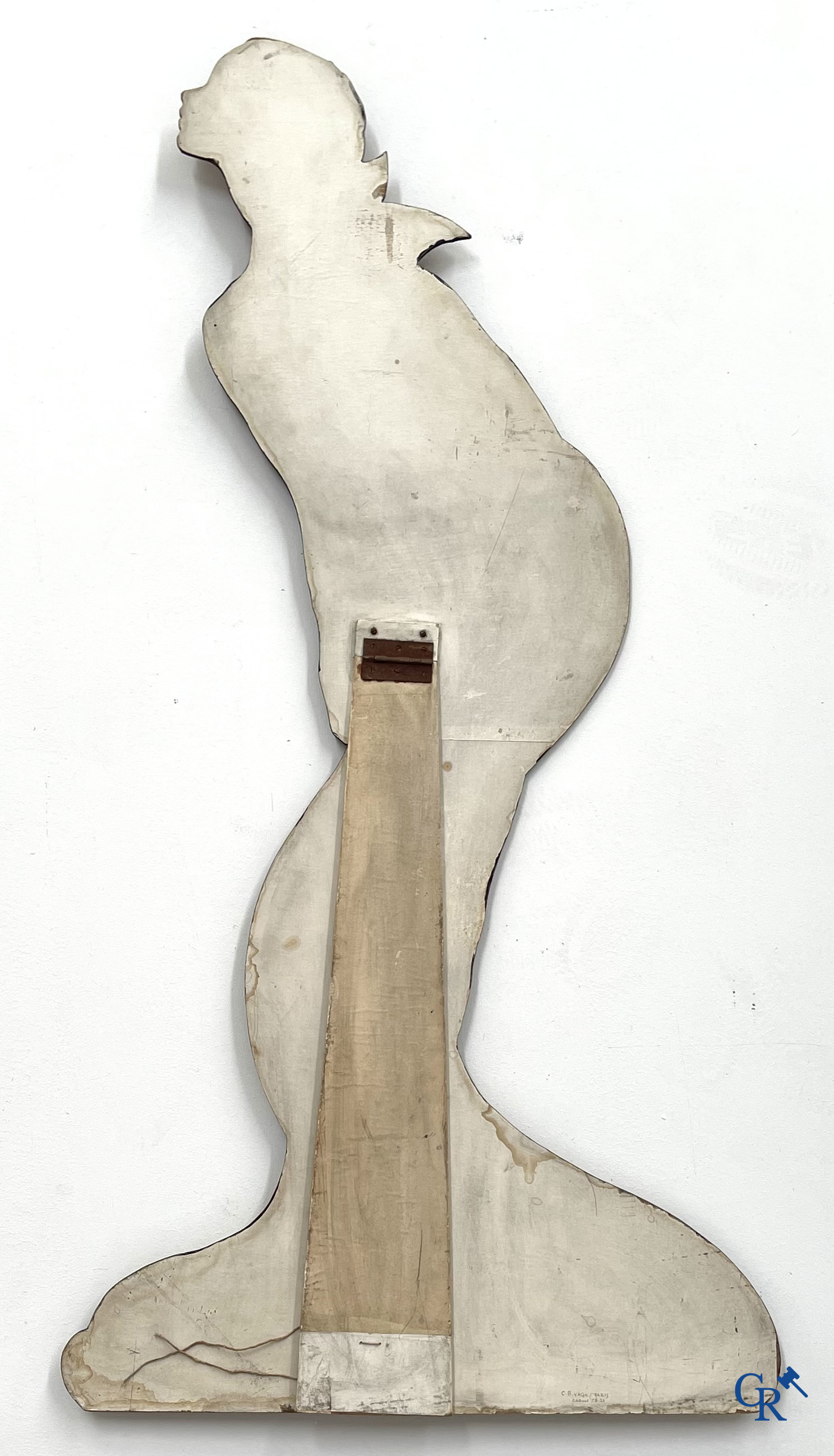 Elizabeth Arden, une grande publicité de vitrine pour les produits de beauté d'Elizabeth Arden. Vers 1950.