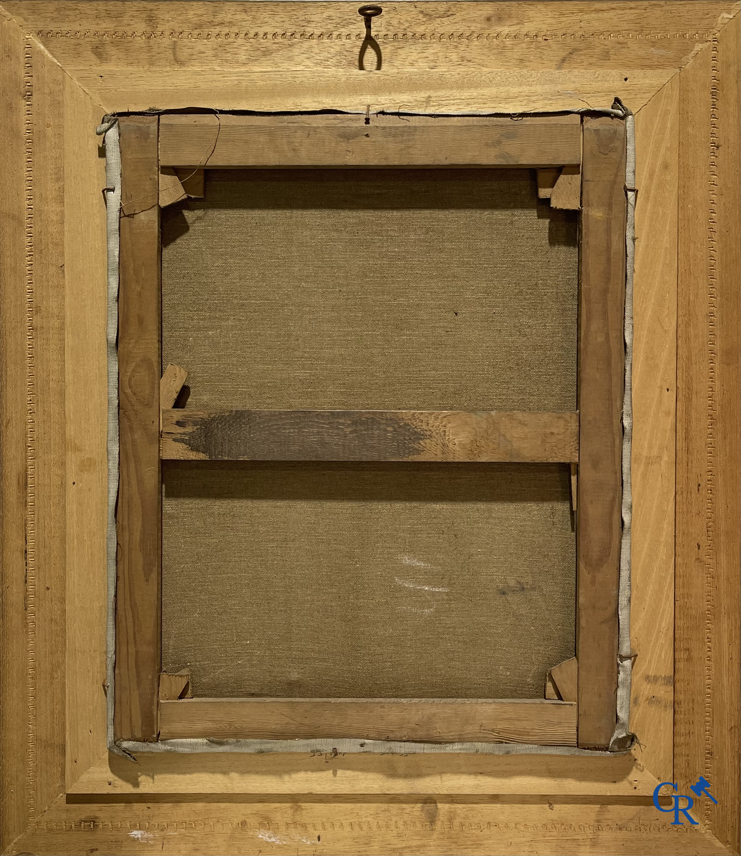 Frans Masereel (?) Portret van een man. Olie op doek, draagt een signatuur F. Masereel.