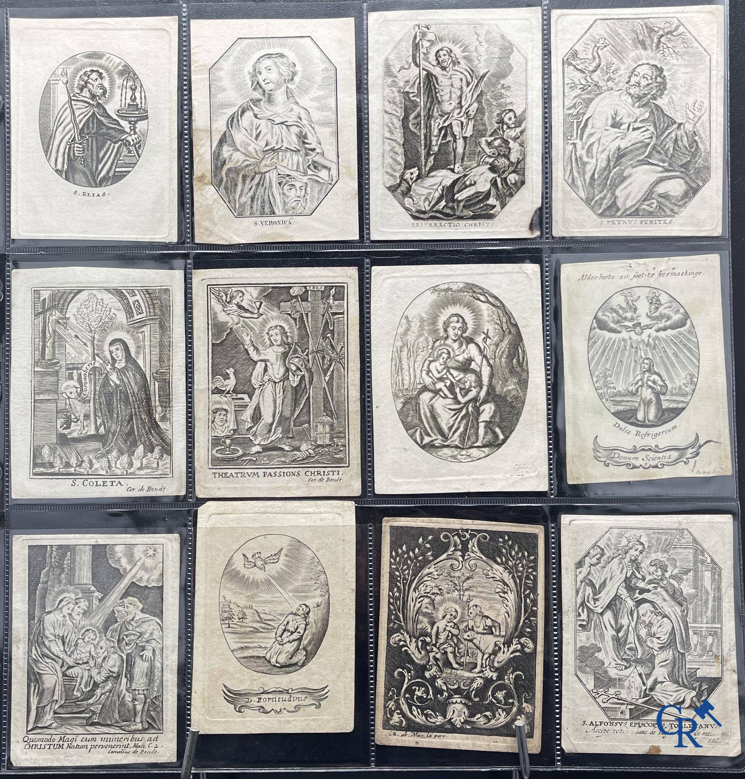 Religious objects: Important collection of pious images and devotion prints, Flanders, 17th-18th-19th centuries.