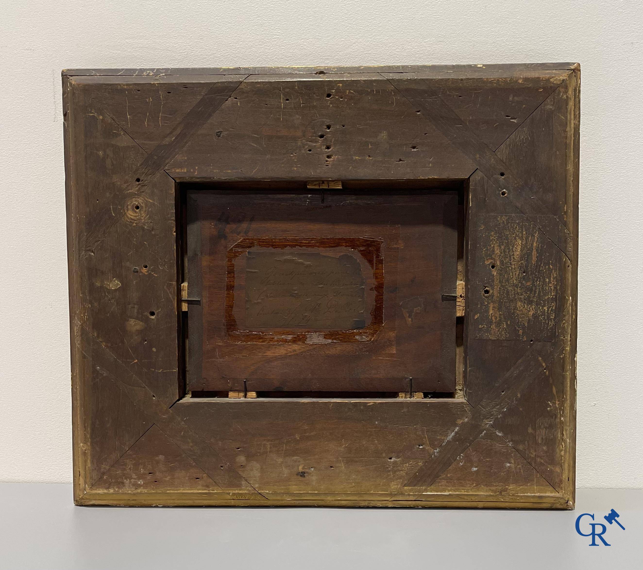 Vincent de Vos (1829-1875) A pair of paintings (pendant) oil on panel. "La chasse aux souris" and "Les bons amis".