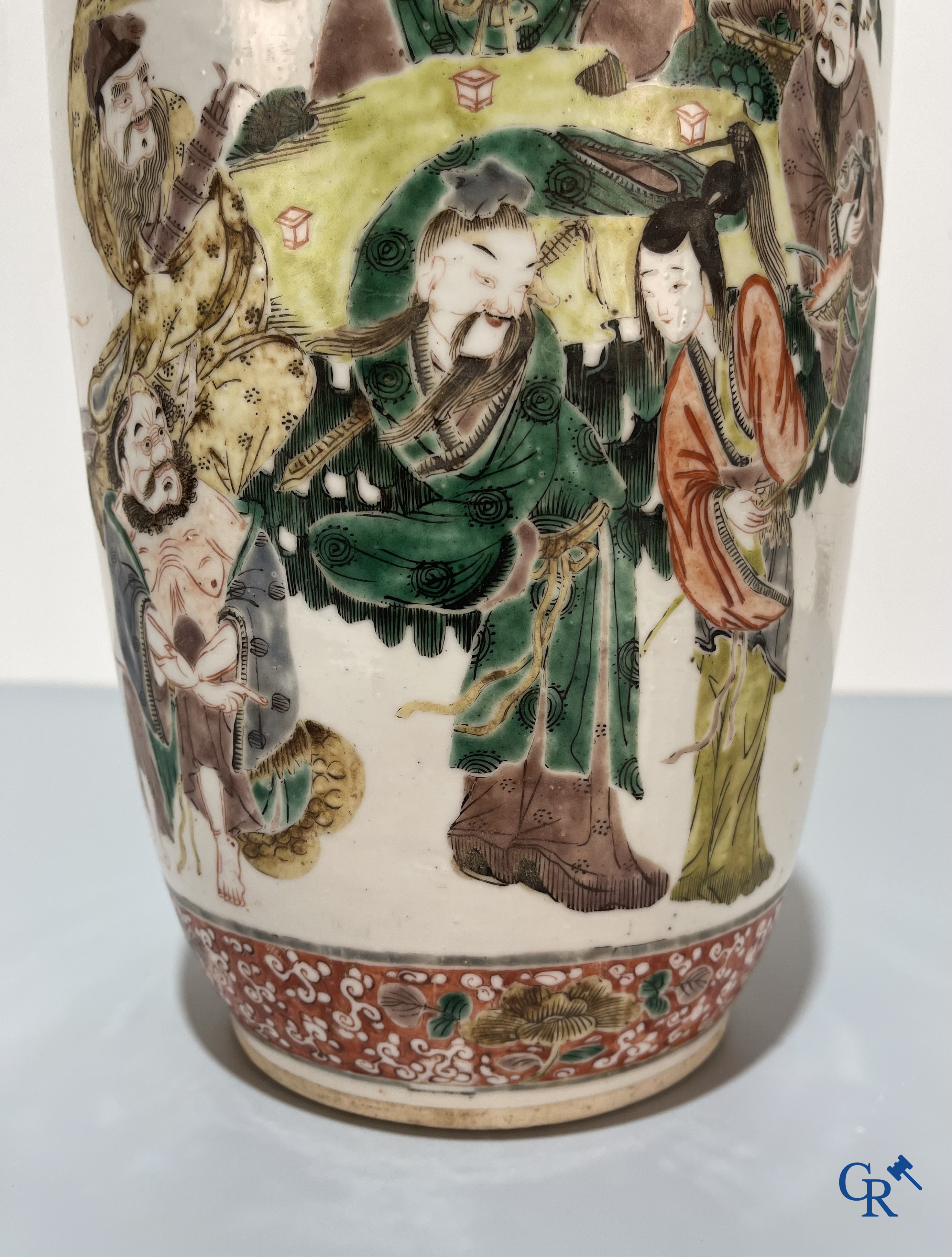 Asian Art, Chinese porcelain, a Chinese famille verte vase.