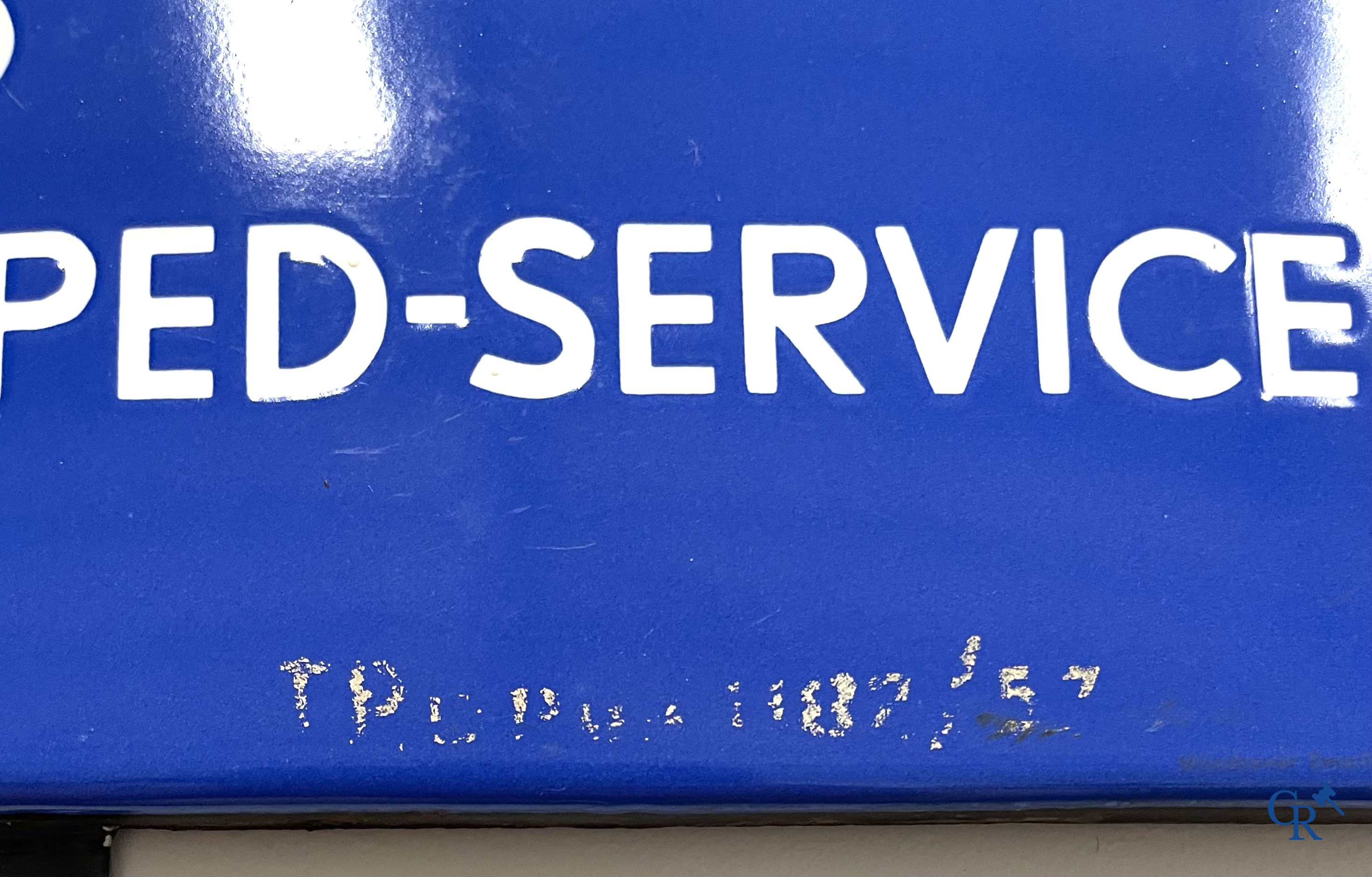 Sachs Moped-service, Emaille reclamebord voor Sachs motorfietsen. Titan-Email, Münchener Emaillierwerk.