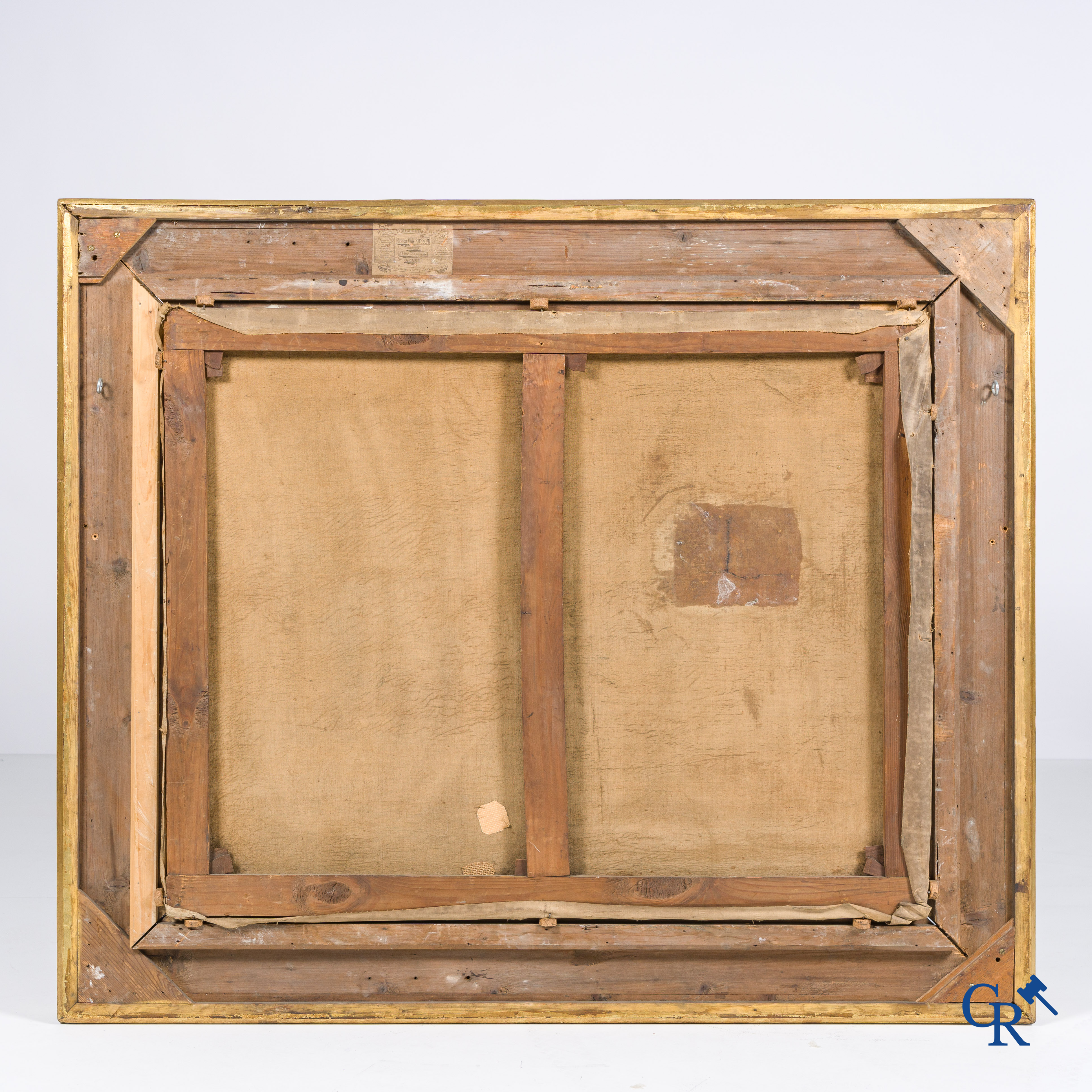 P.H. Schouten, Het hoenderhok. Olie op doek. Gesigneerd linksonder.