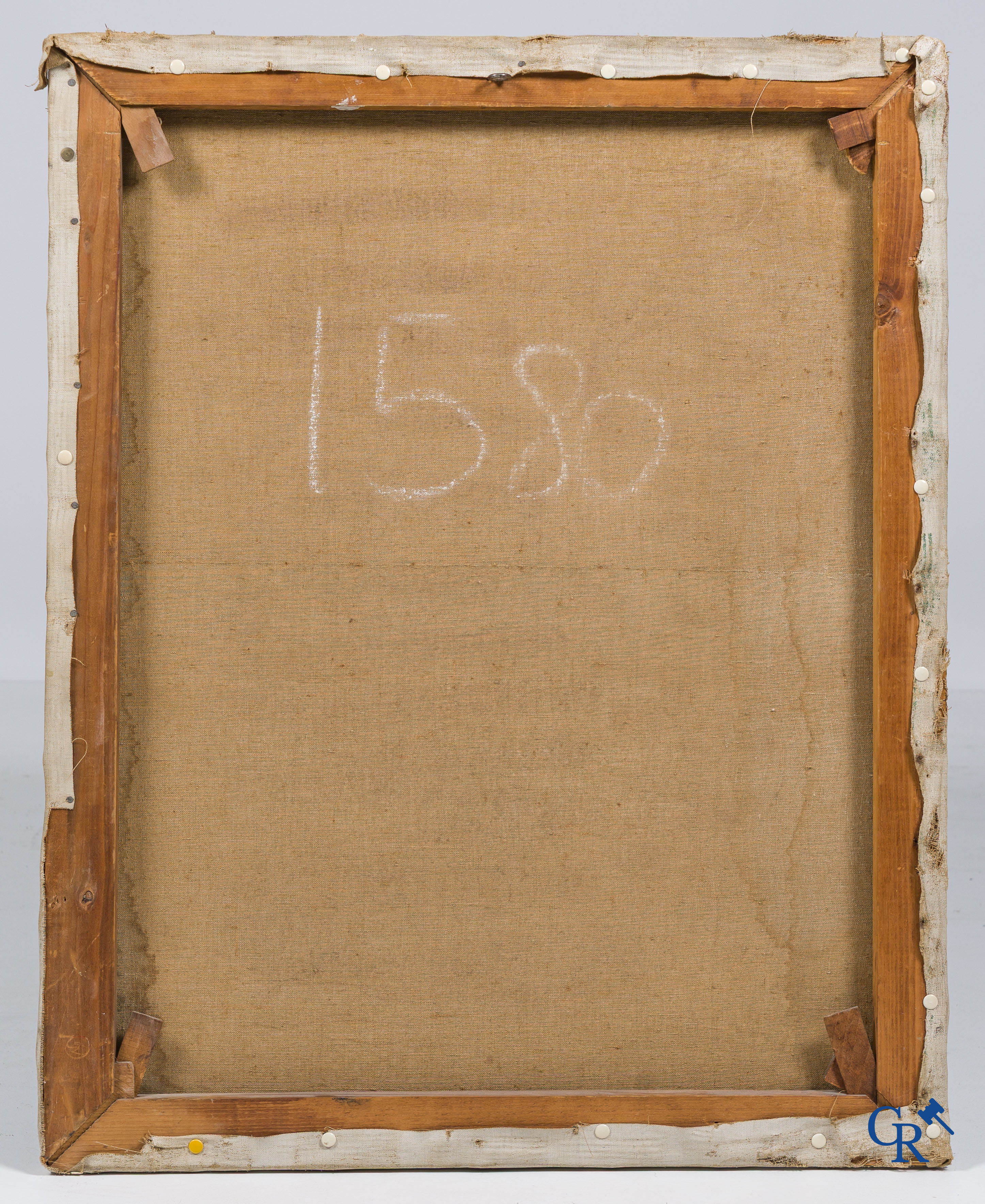 A lot of 2 portrait paintings. Oil on canvas. 19th century.