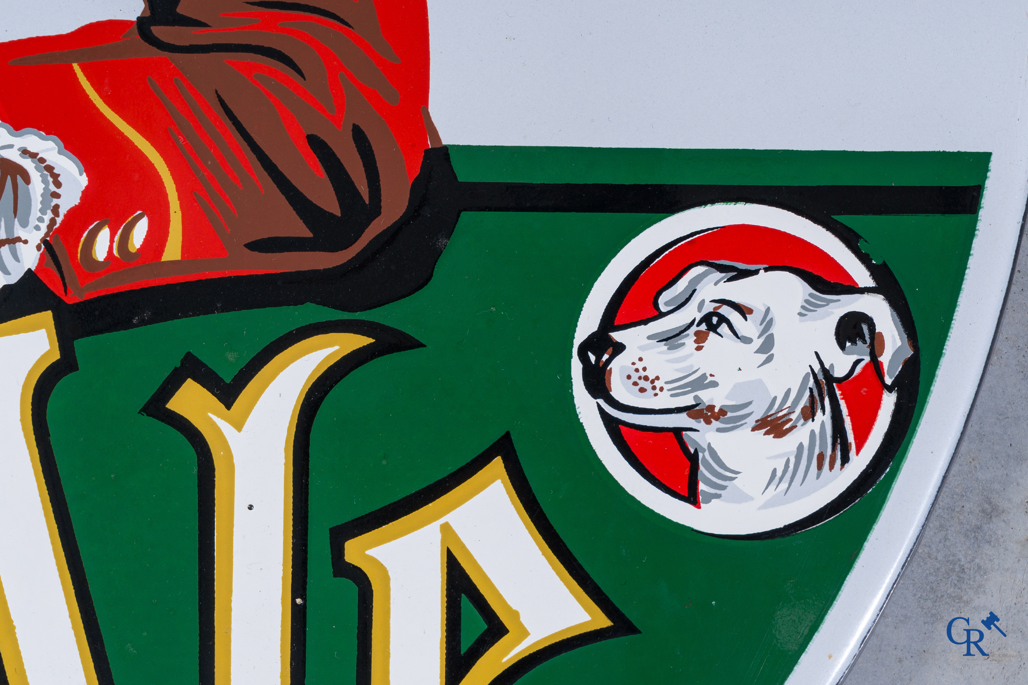 Oud-Ale speciale, original enamel advertising sign from the 50's, emaillerie Koekelberg Bruxelles.