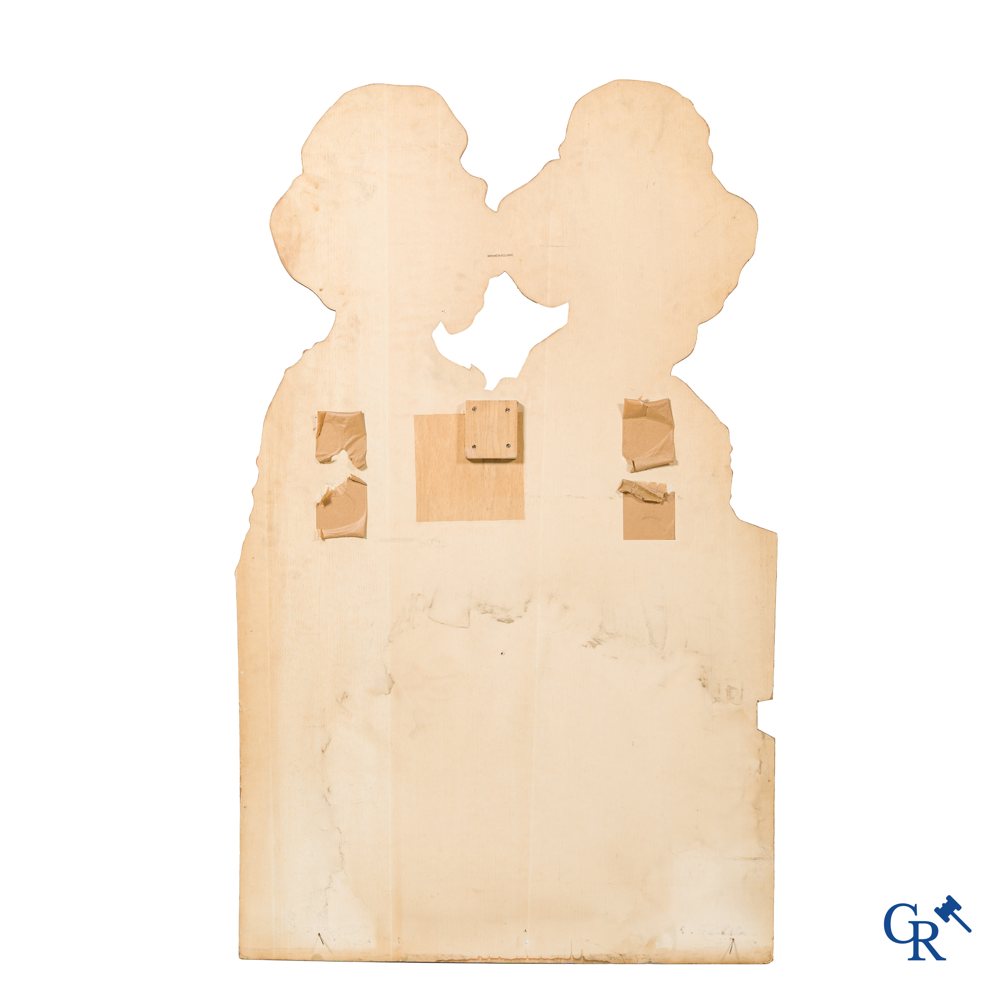 Agfa, Publiciteitspaneel met een zwarte en een witte poedel voor Agfacolor Negativfilm en Isopan. papier op multiplex.