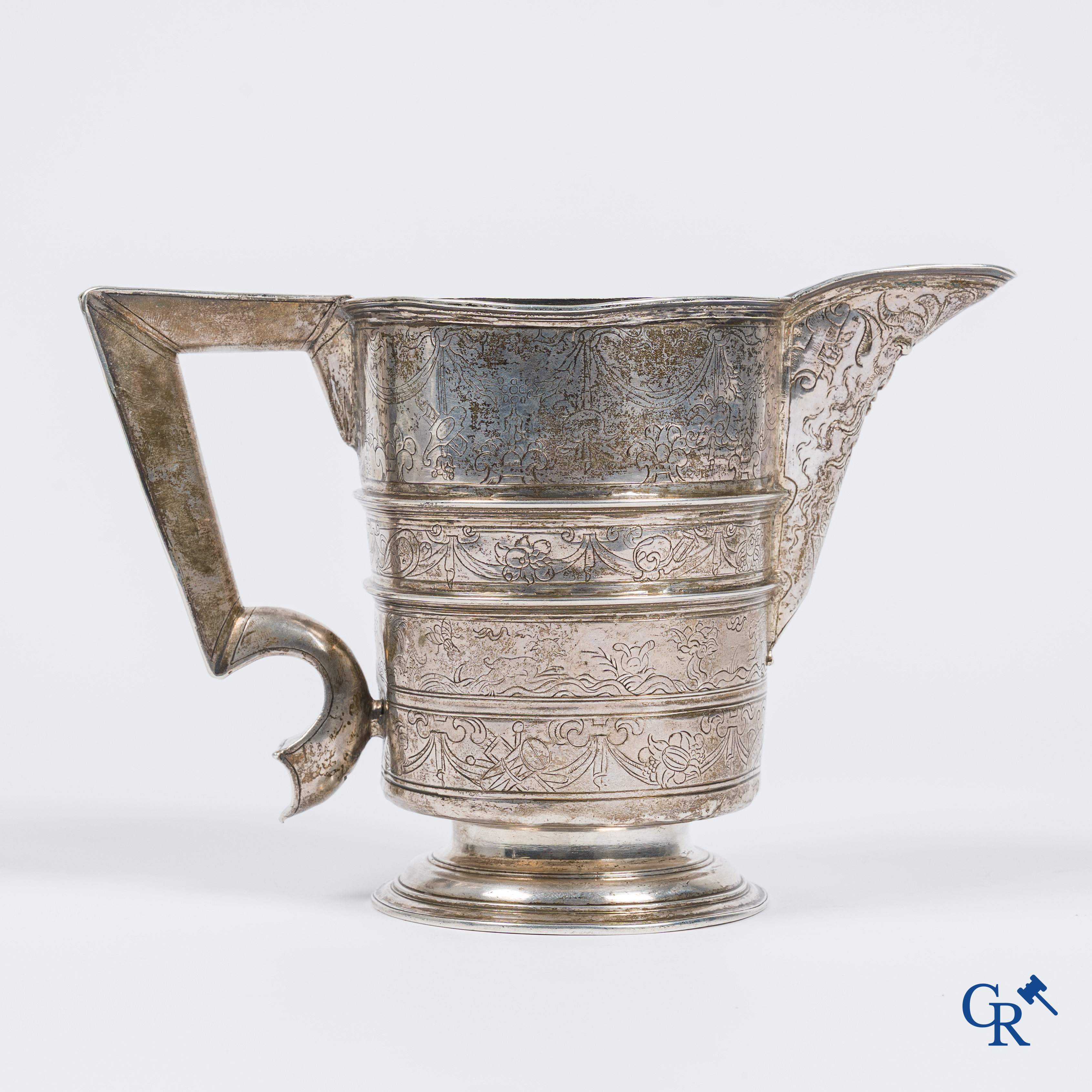 Silver. Rare and large silver Renaissance ewer, Jarro de Pico. Spain, Habsburg period. Circa 1580-1600.