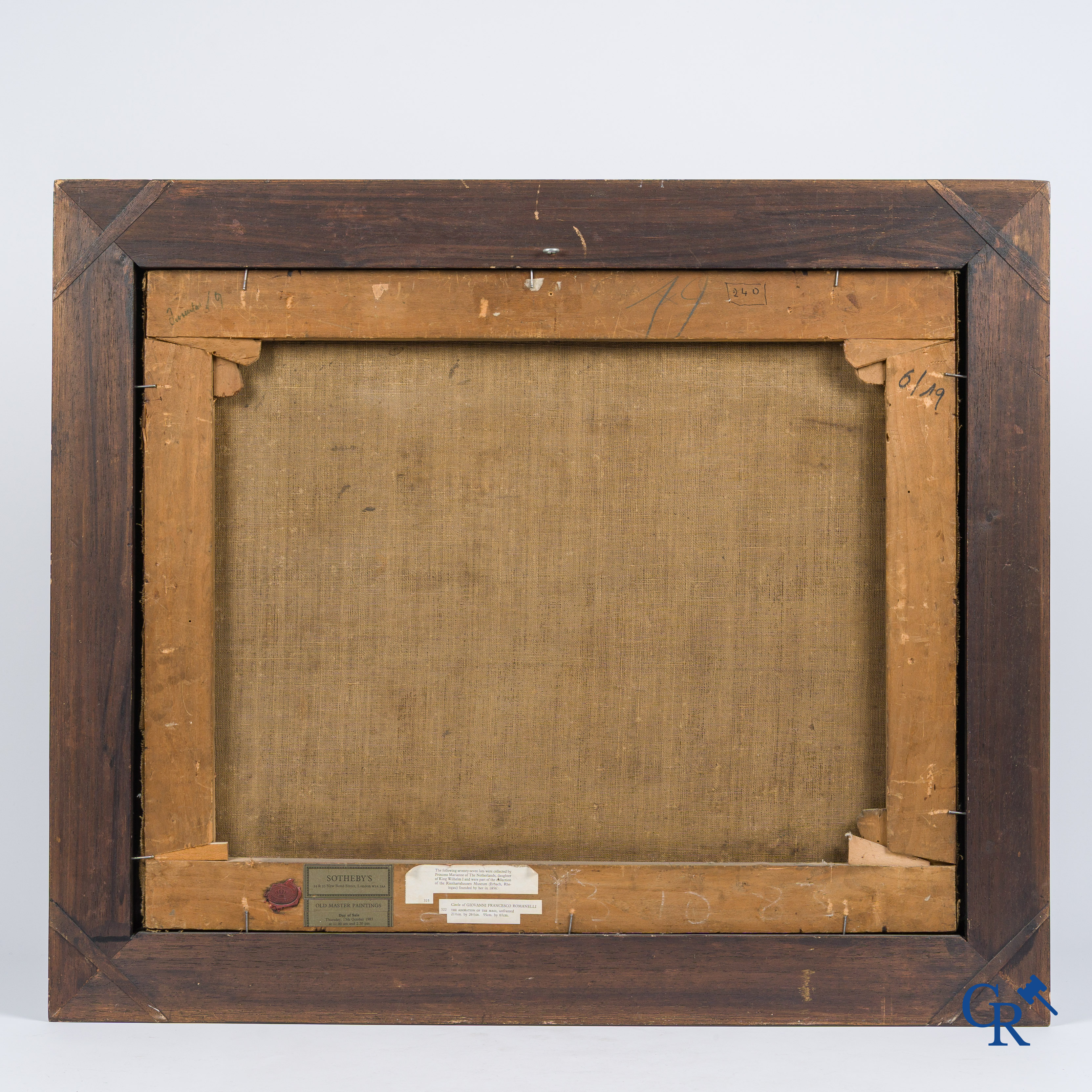 Cornelis II Schut (attributed to) The Adoration of the Magi. With lacquer seal and old label. 17th century.