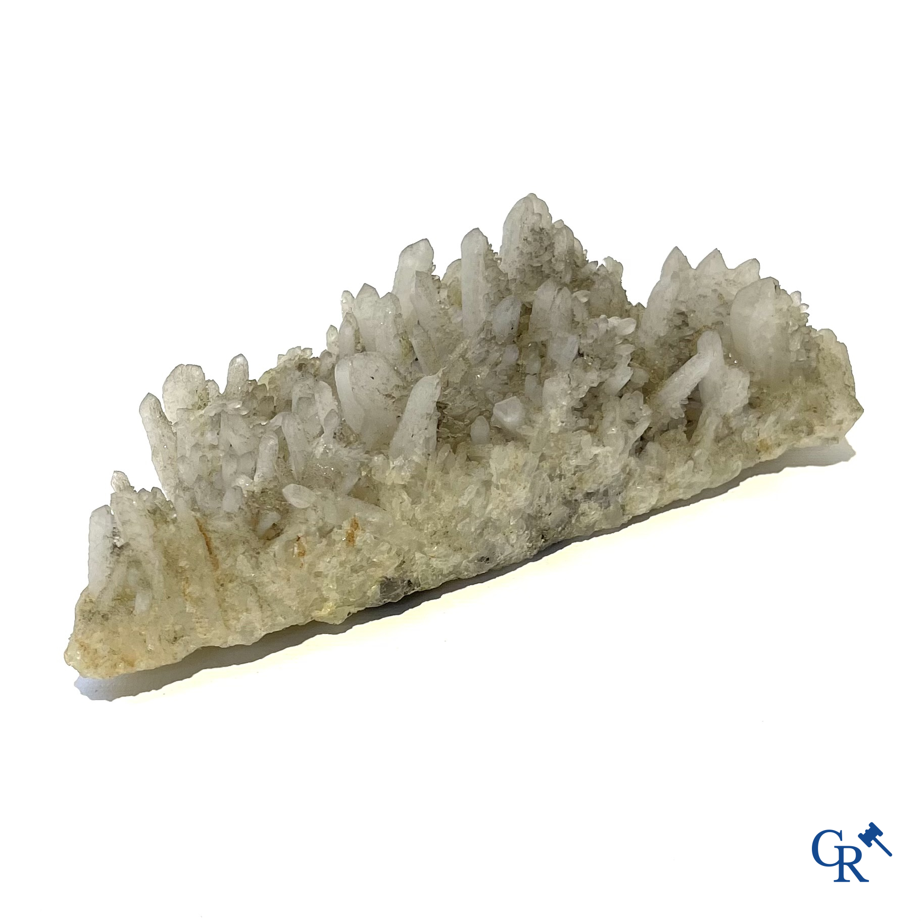 3 pieces of rock. A large Aragonite crystal, a rock crystal and a large Agate Geode Duo.