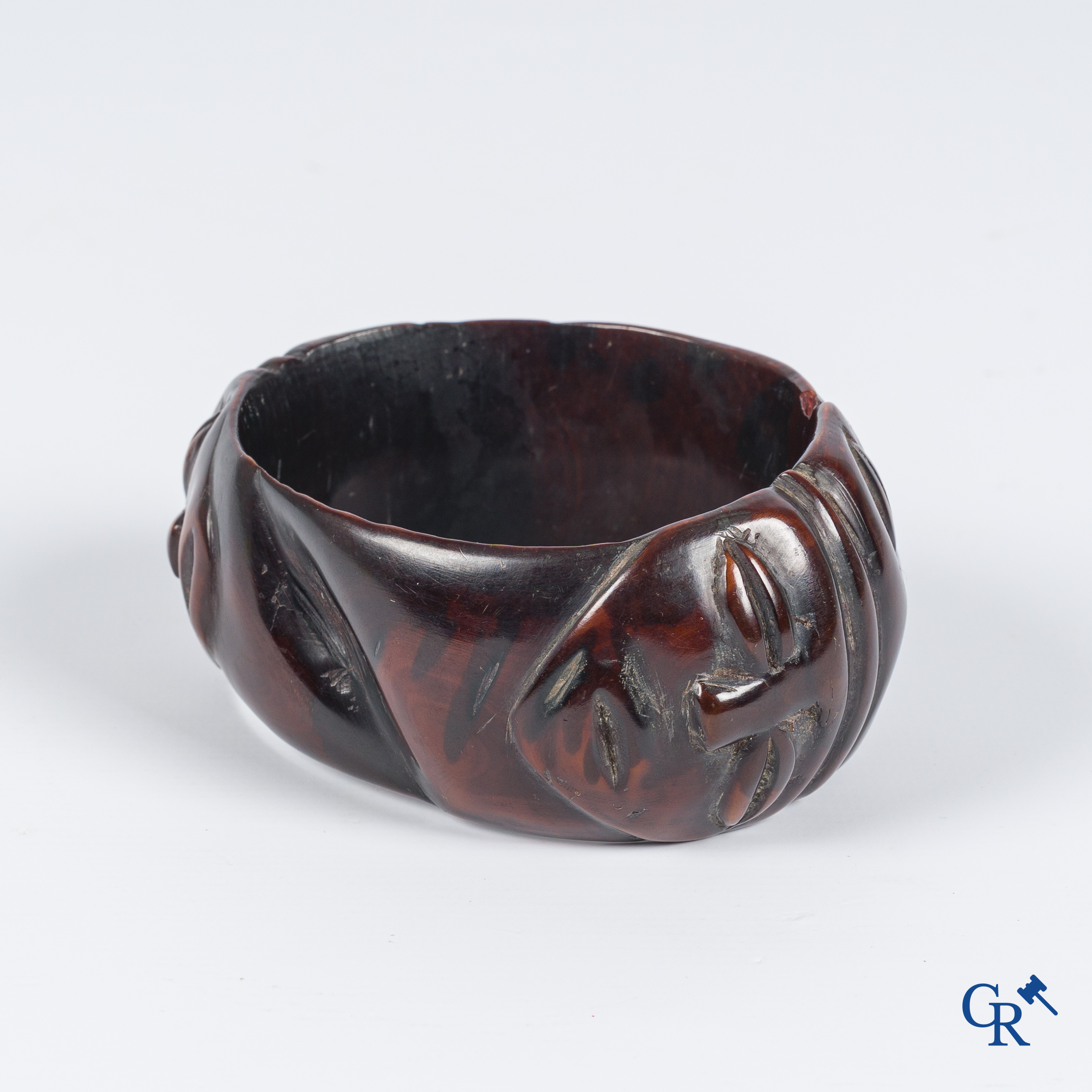 Tribal Art. An African fine carved Bangle bracelet.