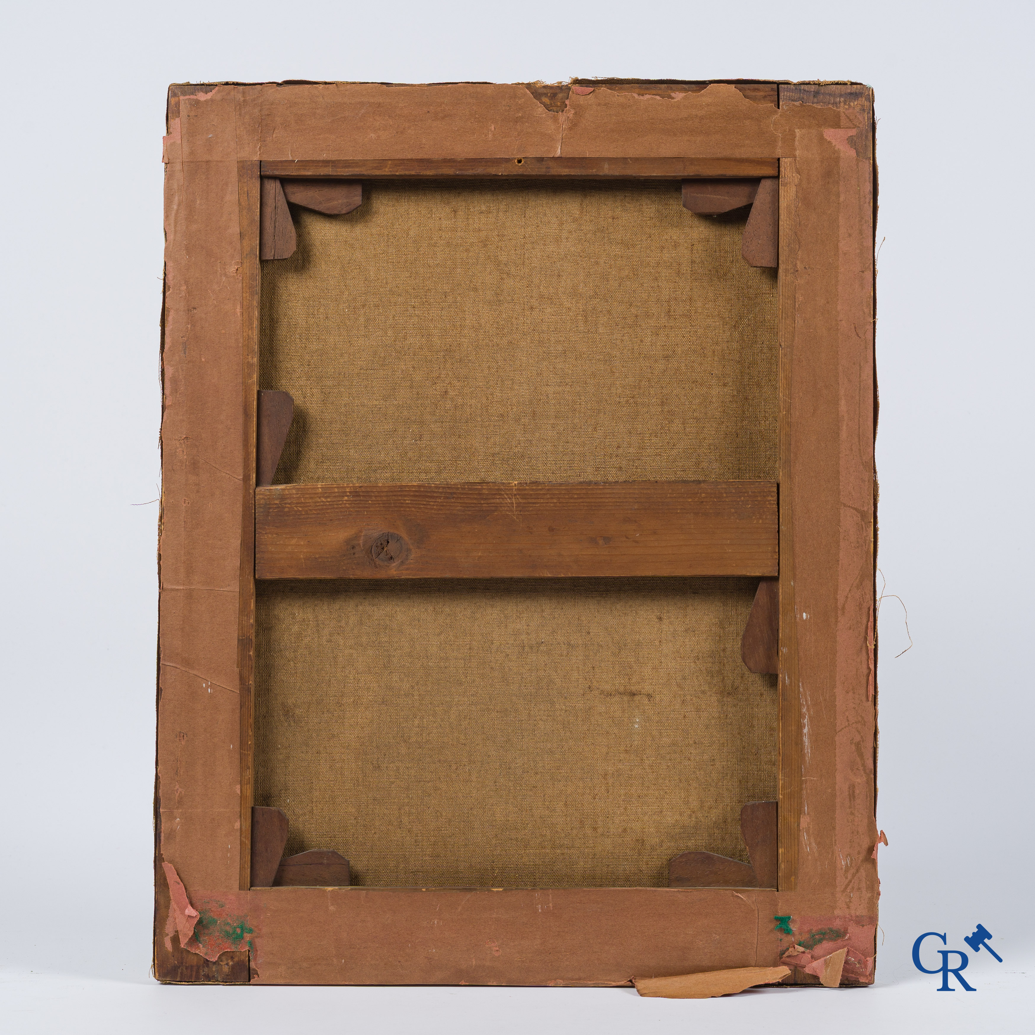 Karel van der Pluym (1625-1672) (naar) Een geleerde in zijn studie. Olie op doek. 19e eeuw.