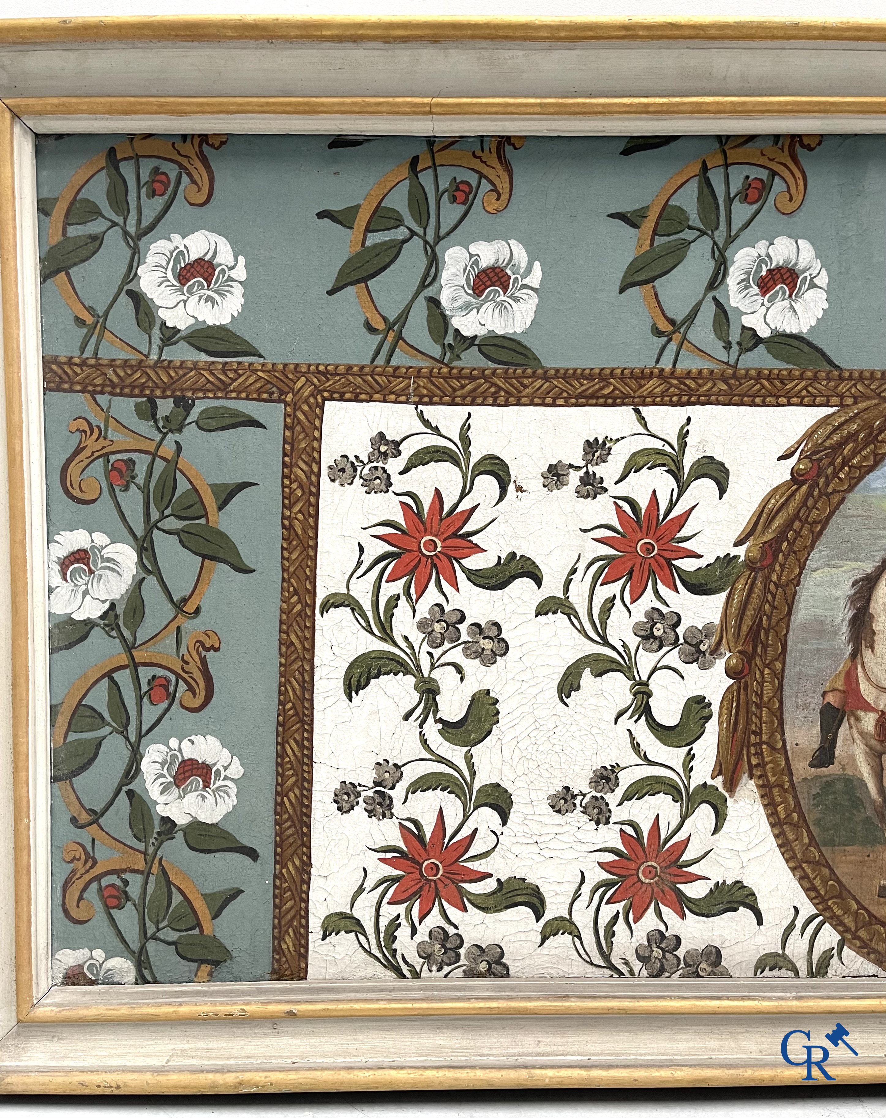 De Heilige Sint Maarten van Tours. Imposant schilderij, olie op doek. Eind 18e eeuw.