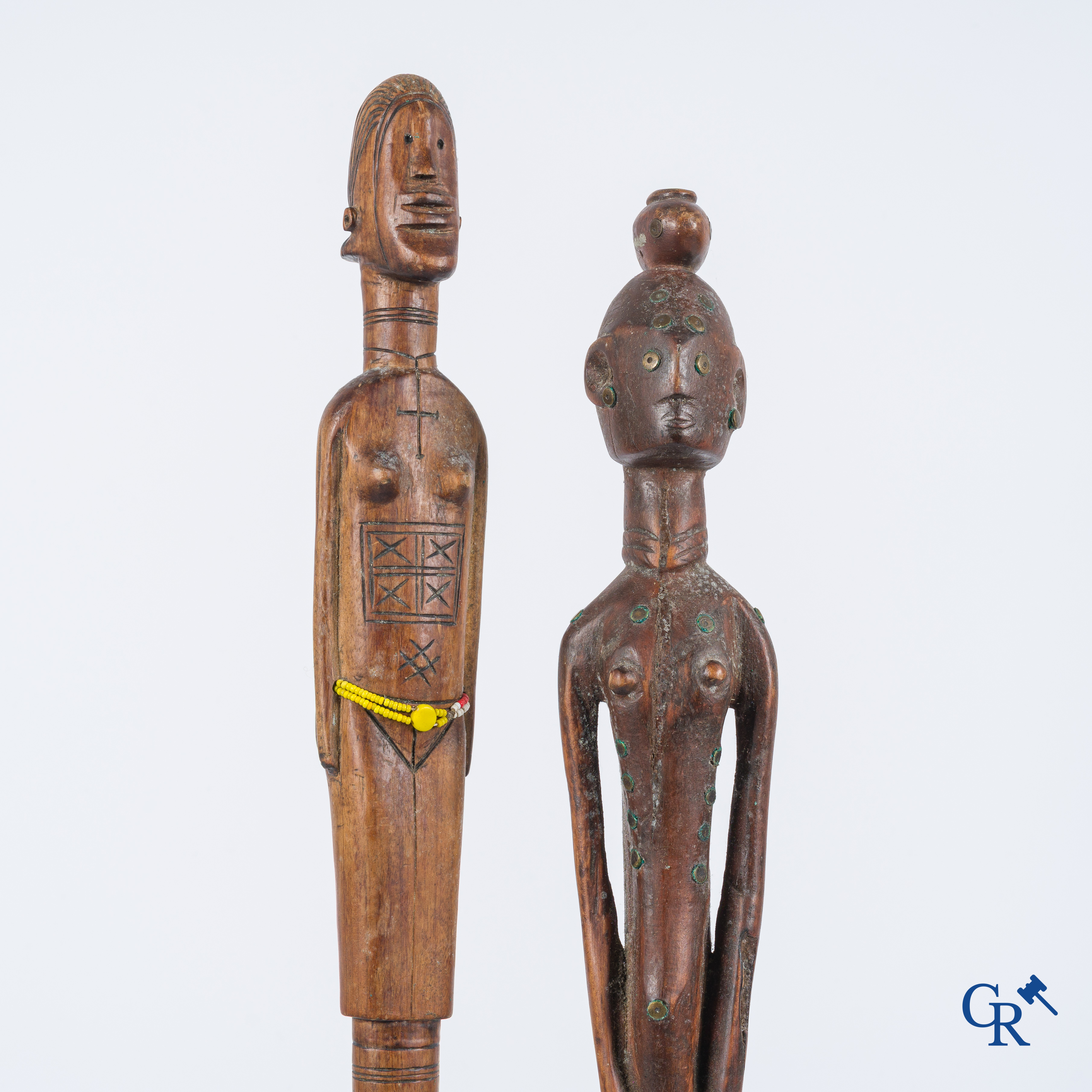 Tribal art. 2 African ceremonial sceptres.