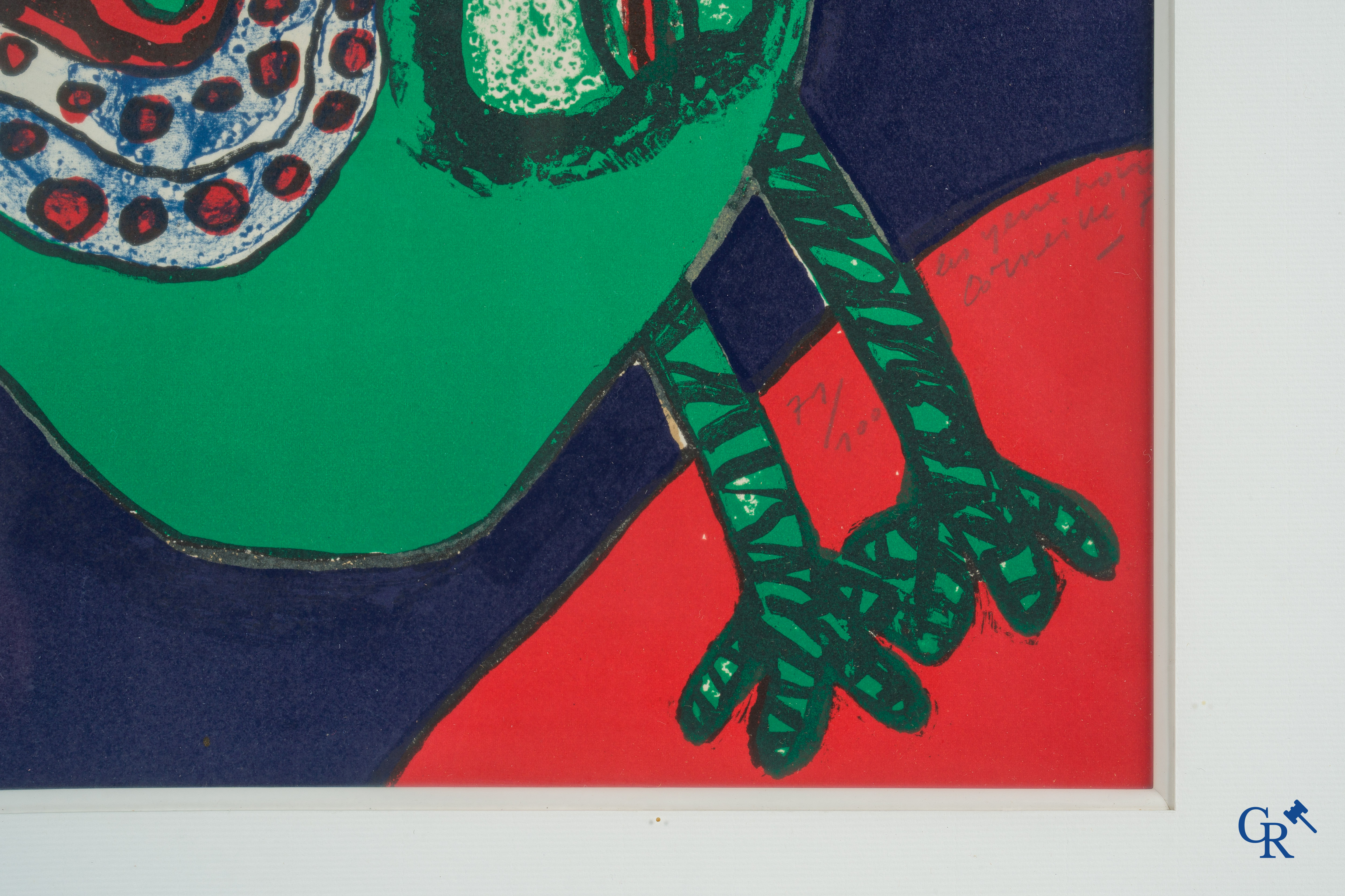 Corneille (1922-2010) 2 x Kleurenlithografie. Vertige de l'oeil, E/A Corneille '80 en Les yeux noirs '73.