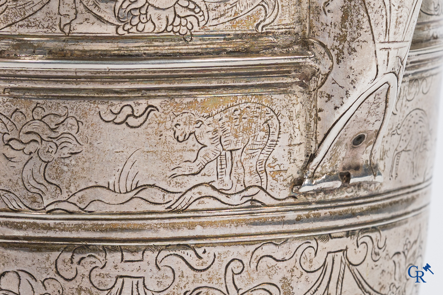 Silver. Rare and large silver Renaissance ewer, Jarro de Pico. Spain, Habsburg period. Circa 1580-1600.