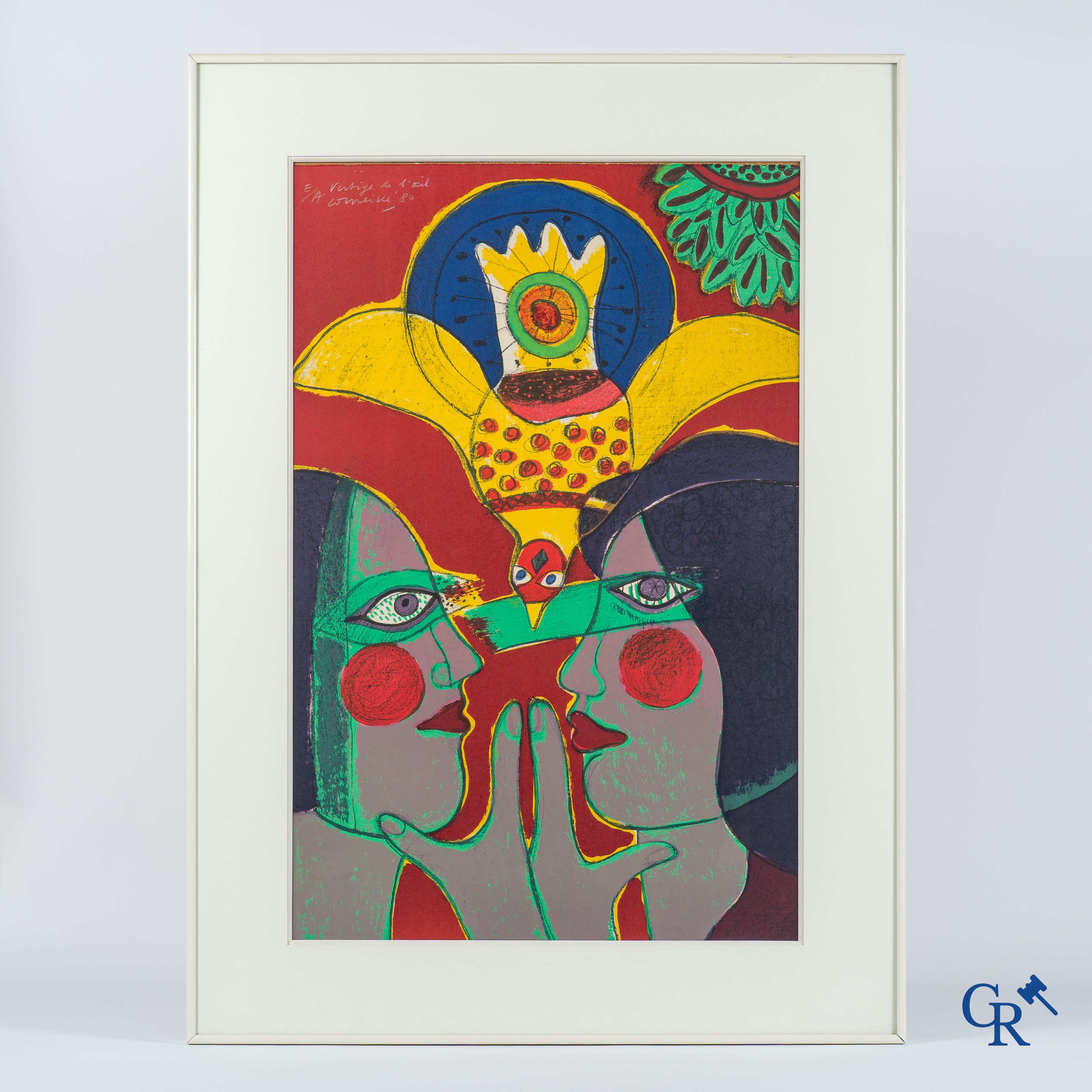 Corneille (1922-2010) 2 x Kleurenlithografie. Vertige de l'oeil, E/A Corneille '80 en Les yeux noirs '73.