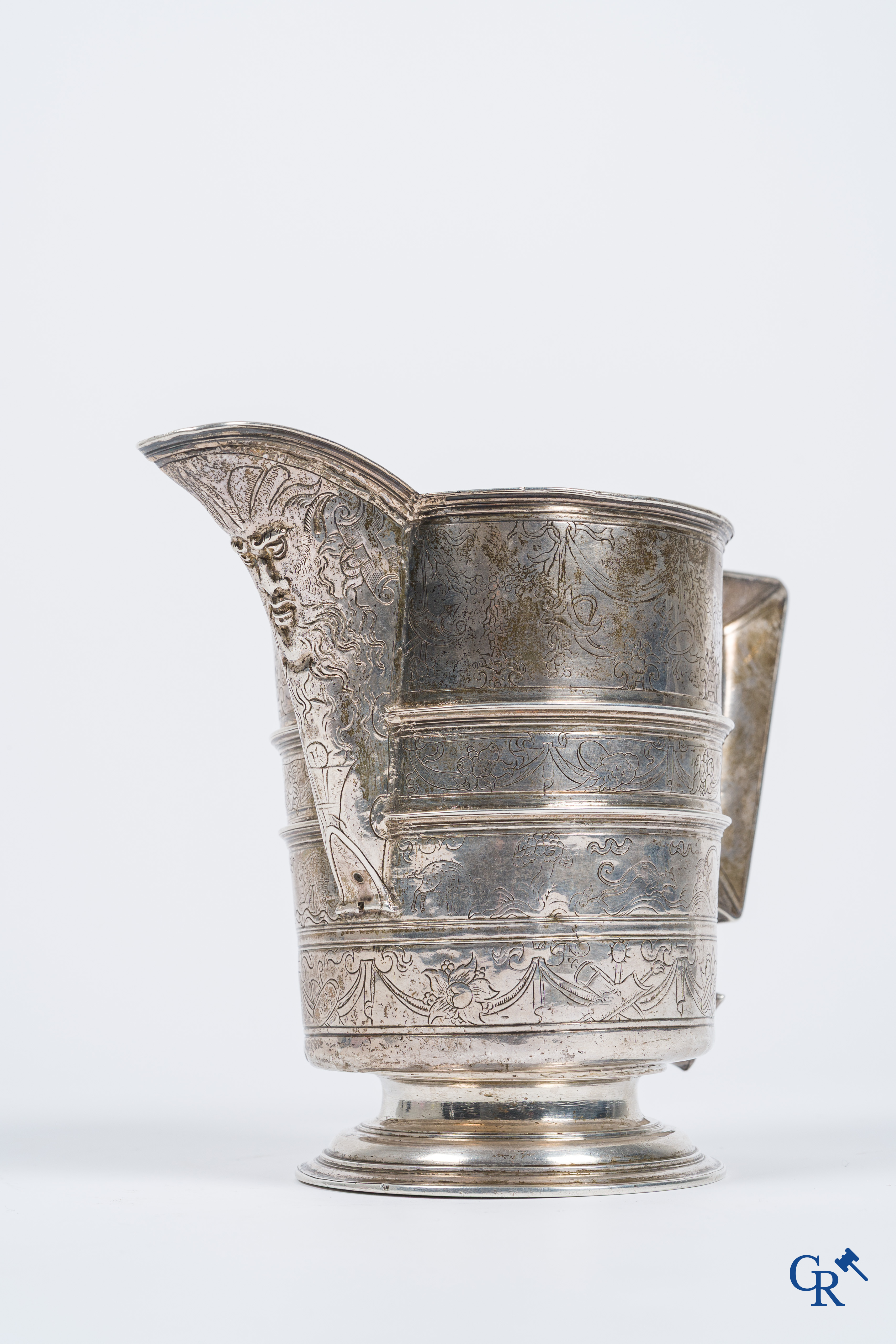 Silver. Rare and large silver Renaissance ewer, Jarro de Pico. Spain, Habsburg period. Circa 1580-1600.