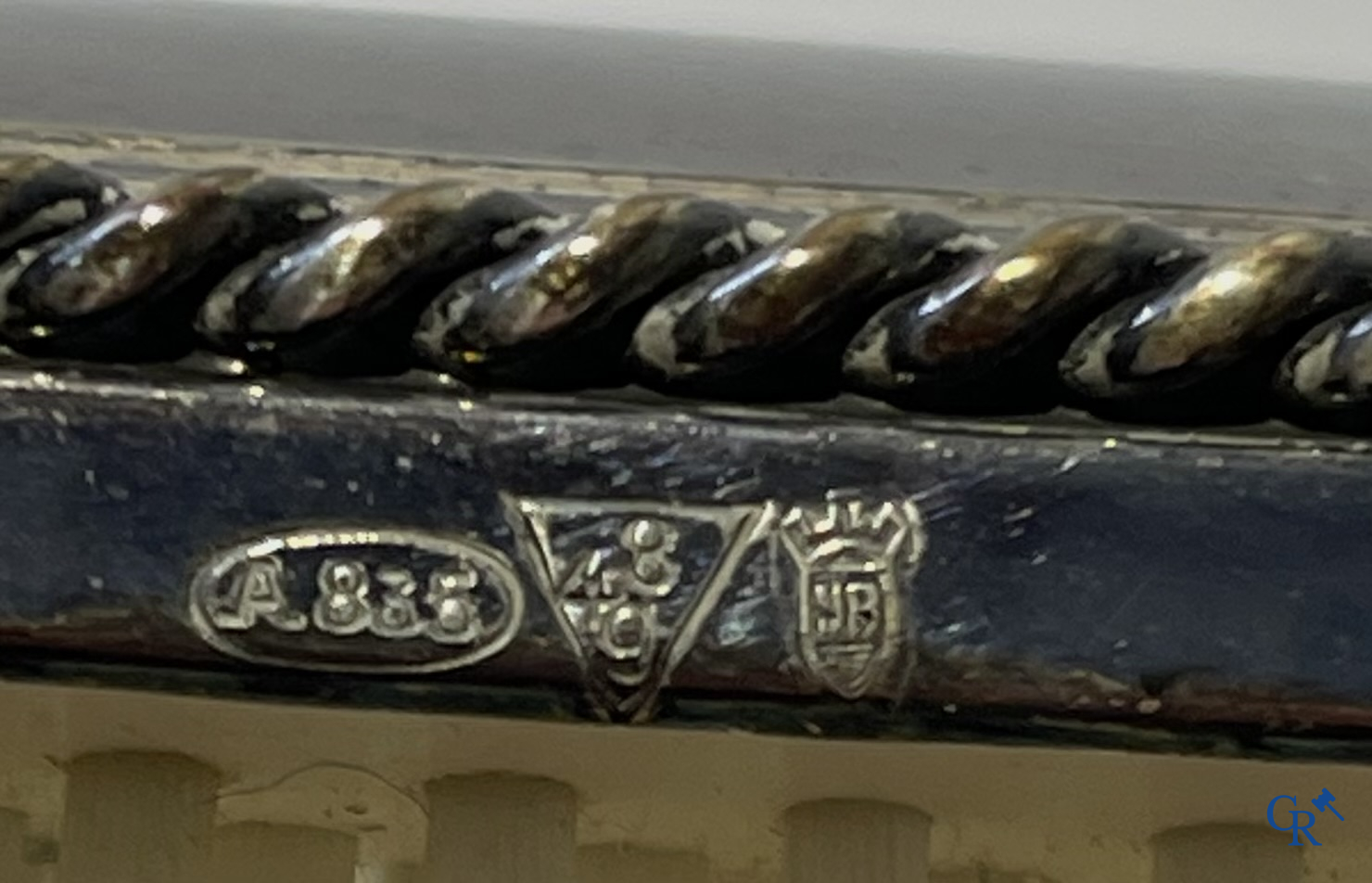 Silver. Toilet set in silver 835°/00, a cake scoop in silver 800°/00 and a cake set, not marked.