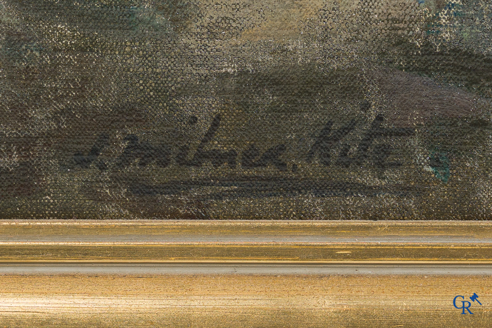 Joseph Milner Kite. (1862-1946) Portret van de huishoudster. Olie op doek. Gesigneerd linksonder.