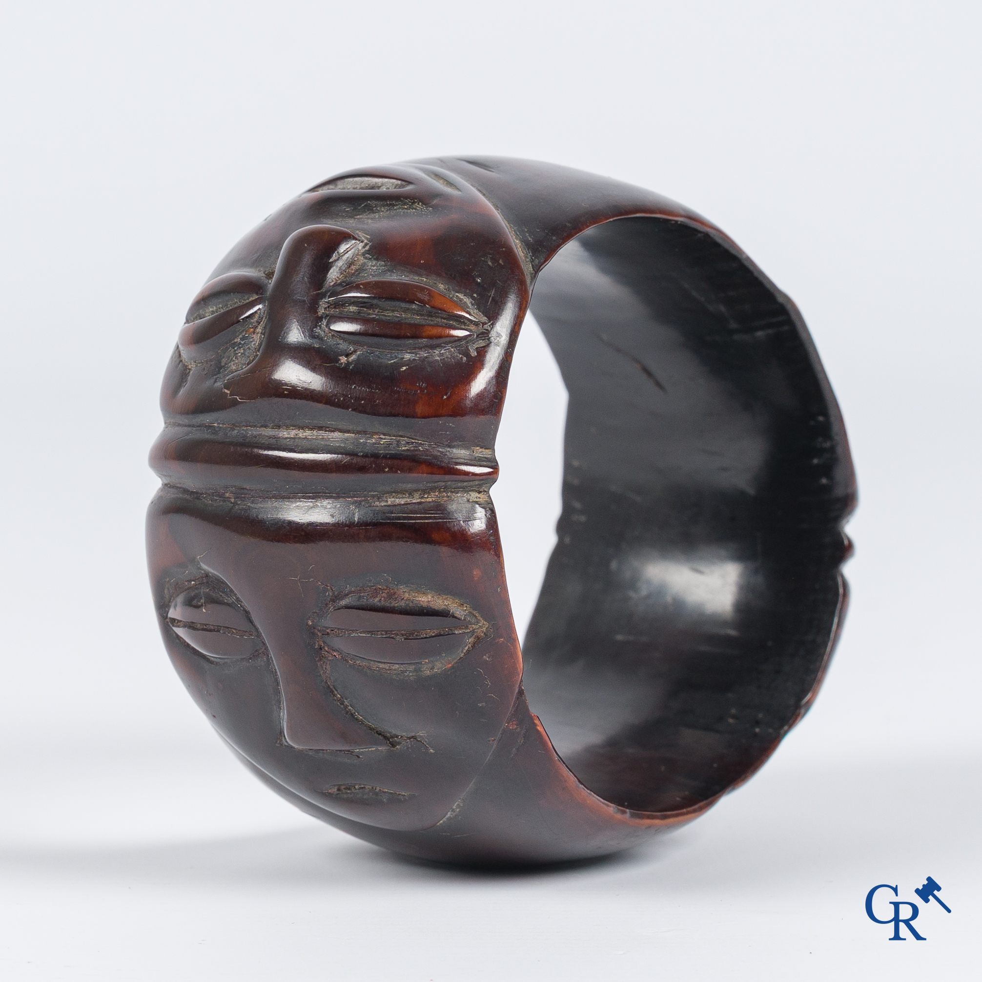 Tribal Art. An African fine carved Bangle bracelet.