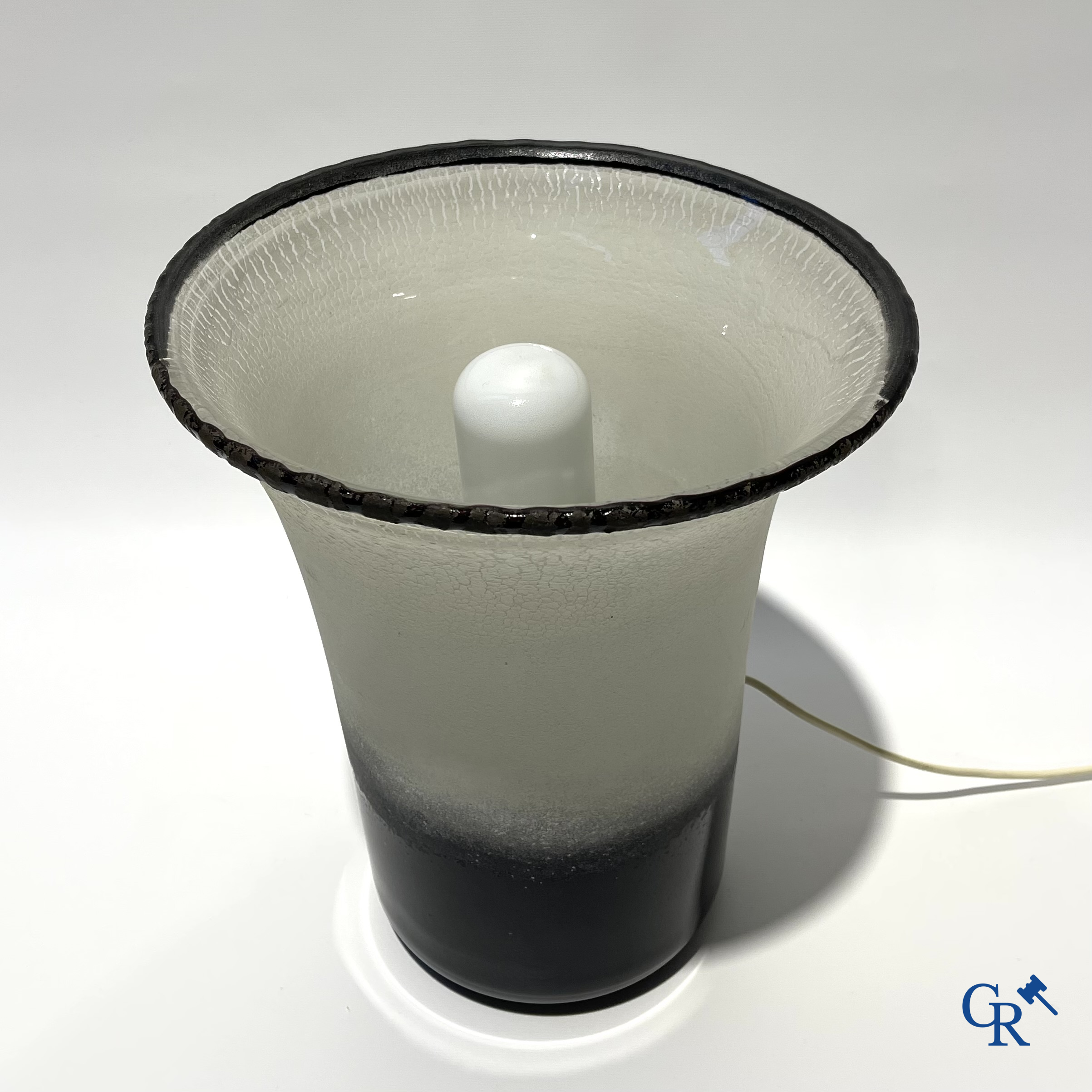 Tafellamp in glas. Jaren '90.