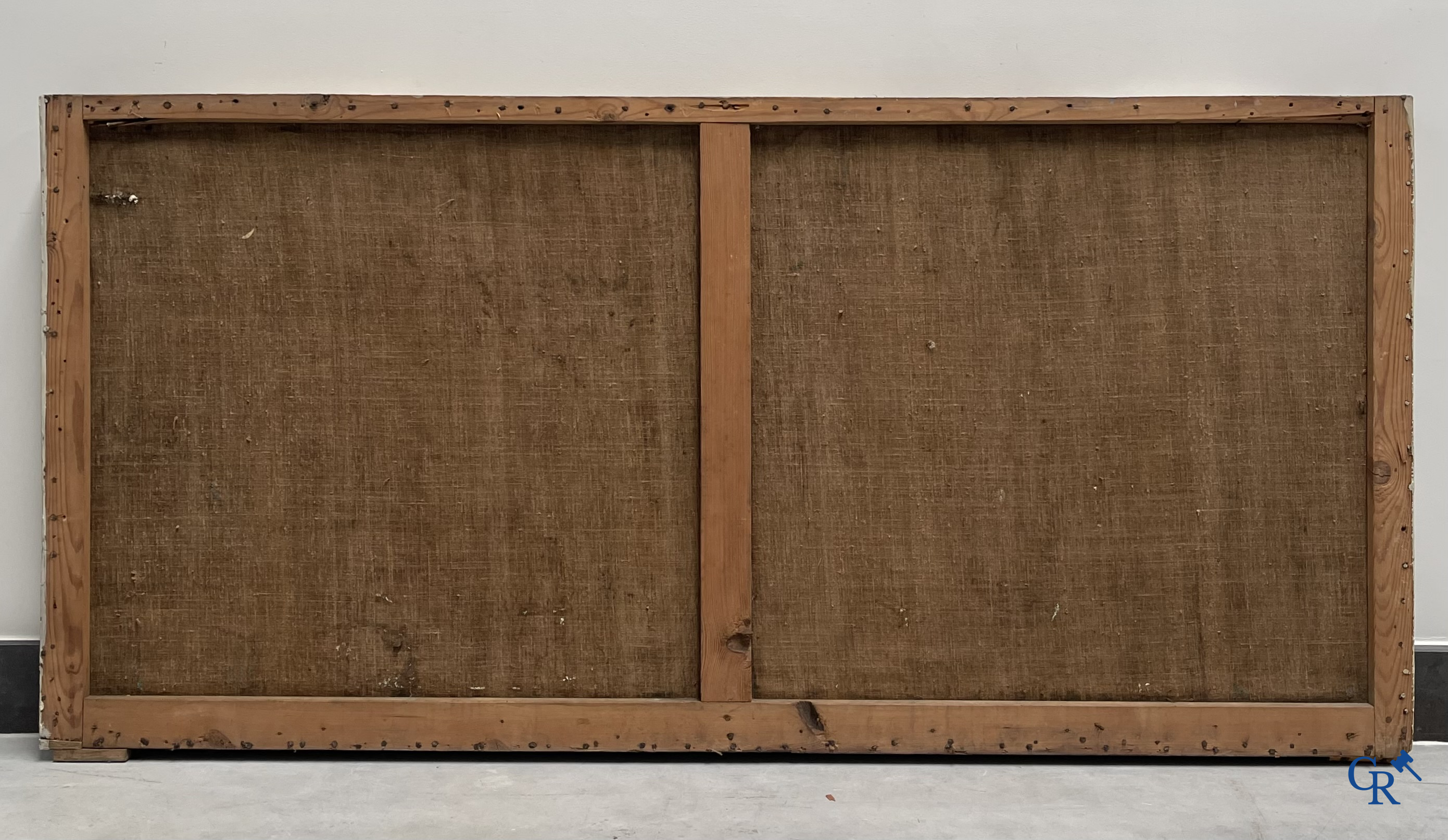 De Heilige Sint Maarten van Tours. Imposant schilderij, olie op doek. Eind 18e eeuw.