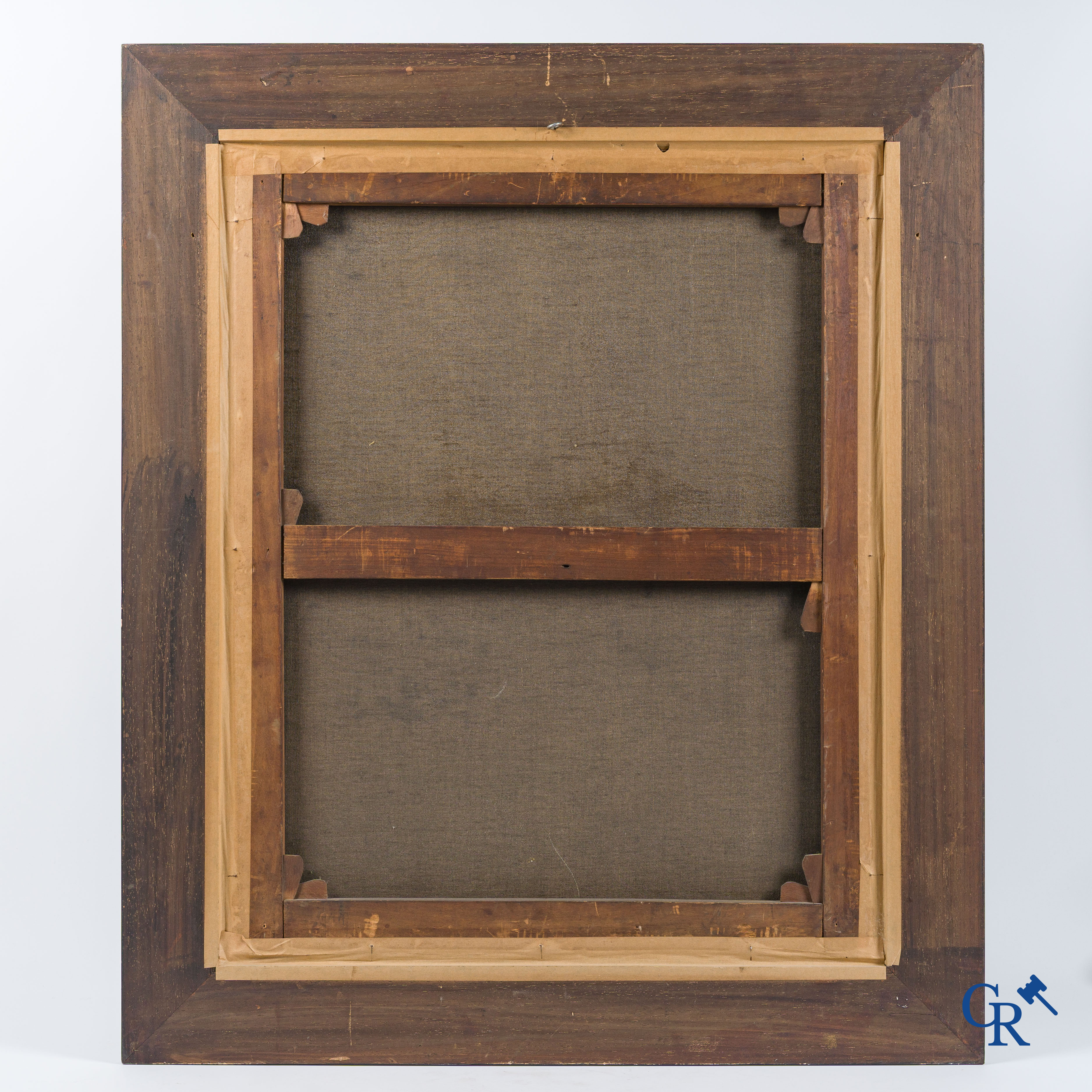 Portretschilderij van een edelman met wapenschild. Opschrift Bemacle Bruno Lambertini dit De Lamberti. 17e eeuw.