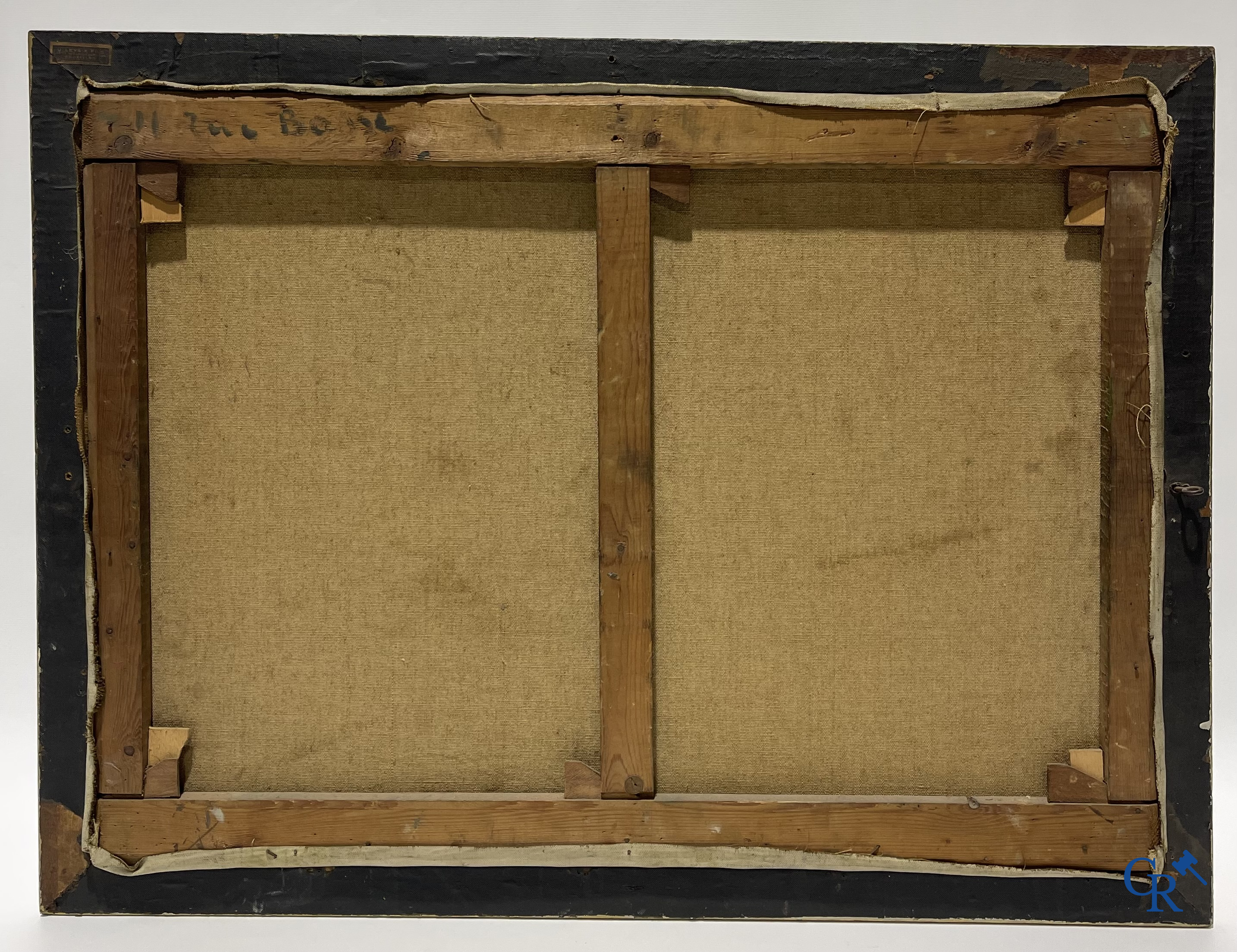 De pianist. Schilderij, olie op doek. Niet gesigneerd.