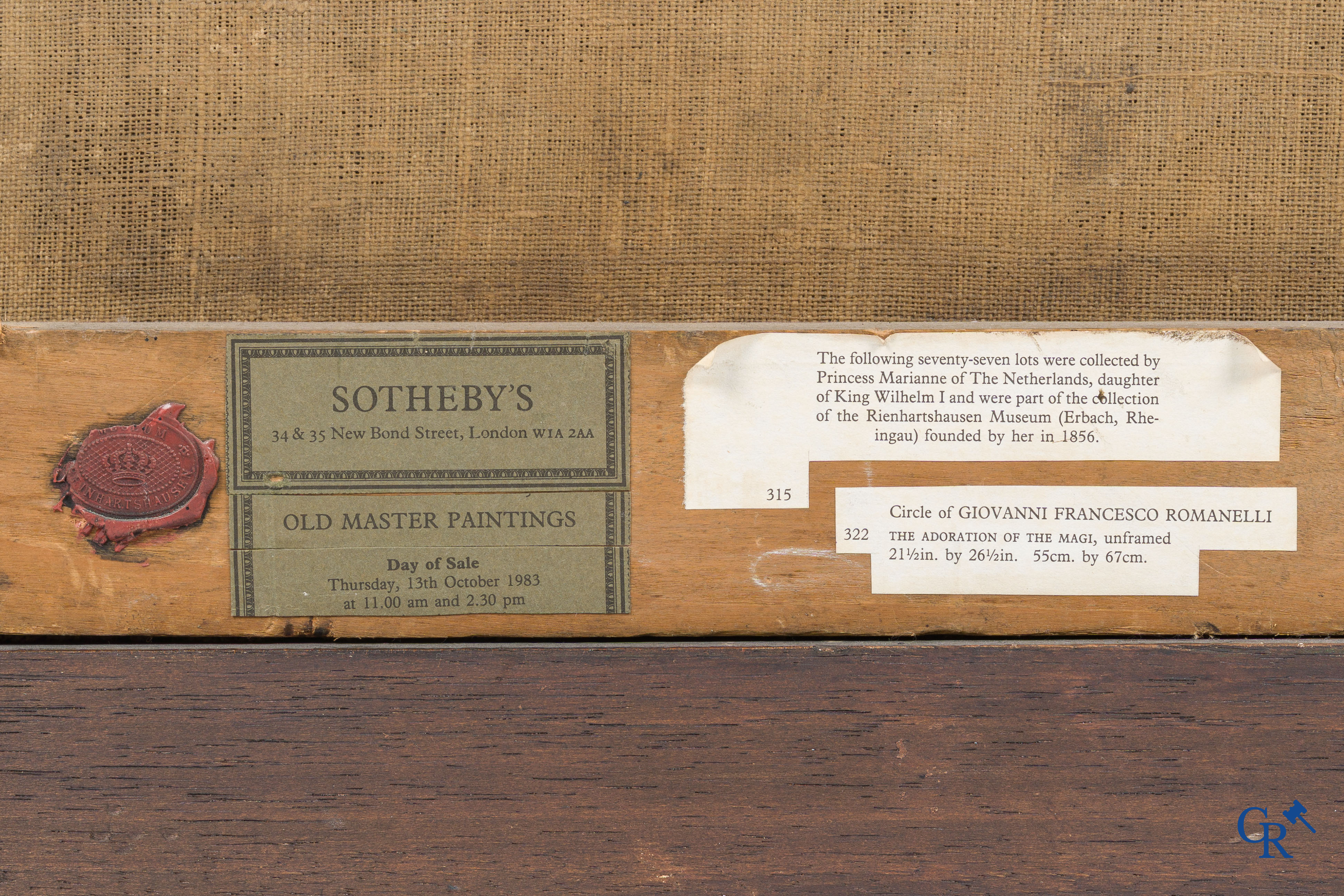 Cornelis II Schut (attributed to) The Adoration of the Magi. With lacquer seal and old label. 17th century.