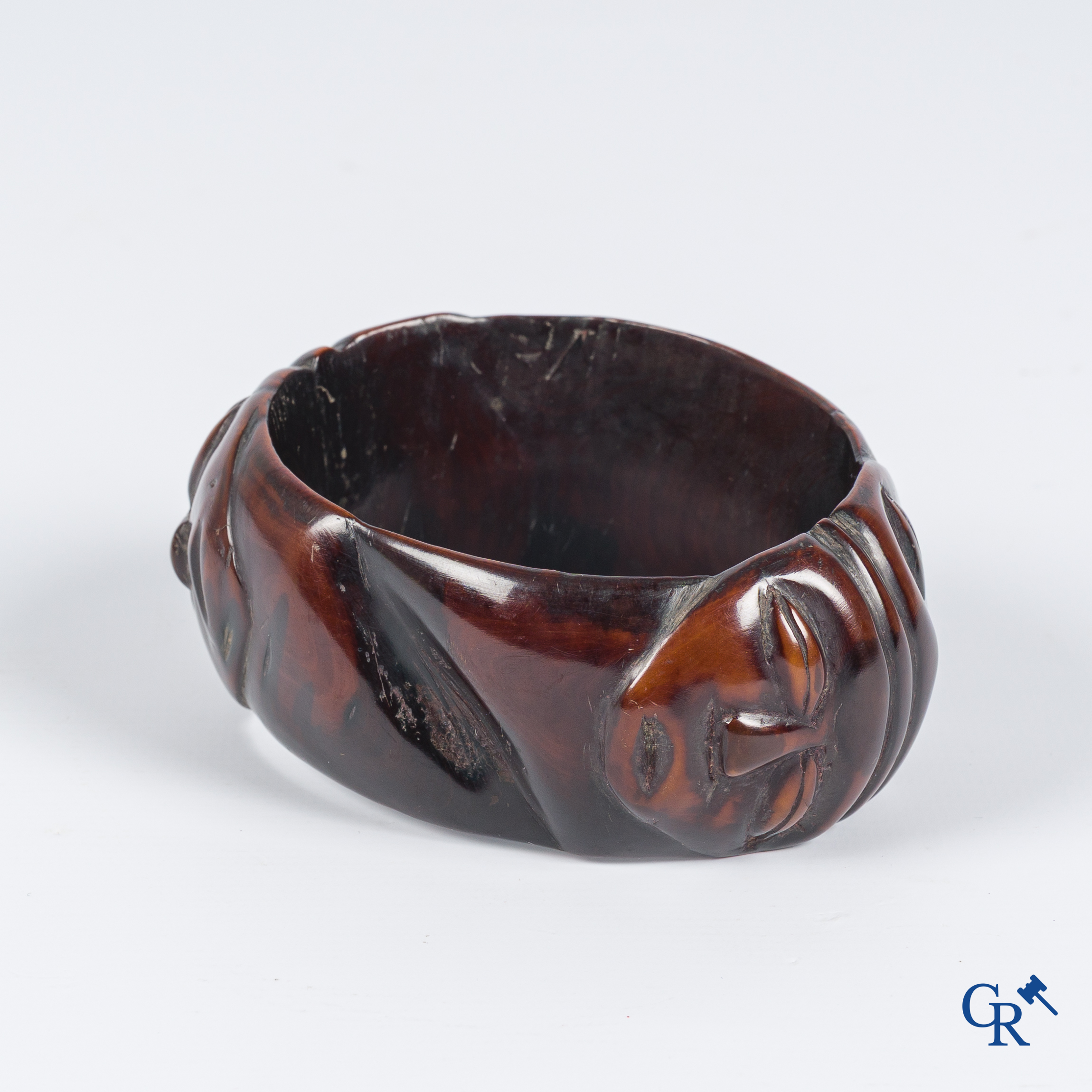 Tribal Art. An African fine carved Bangle bracelet.