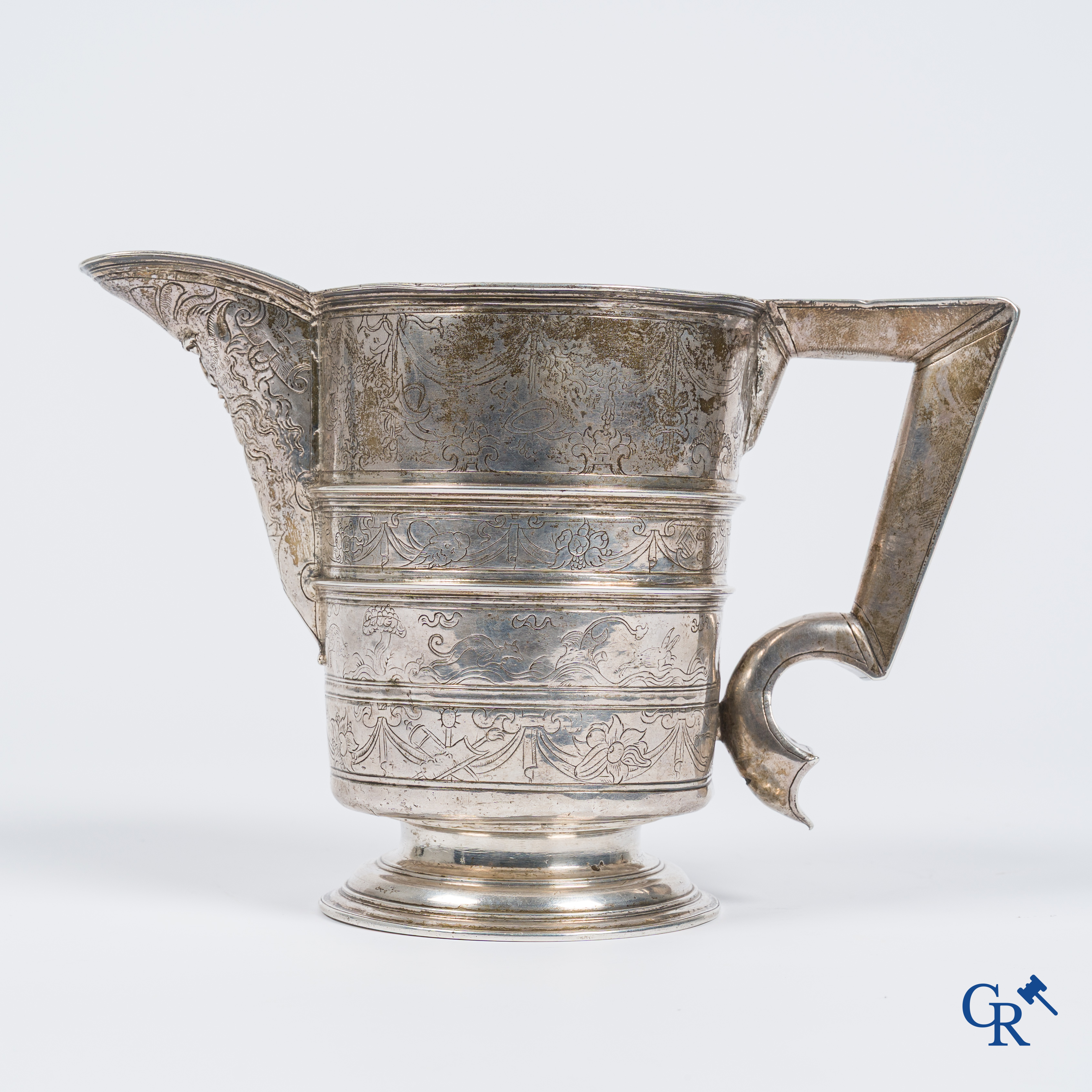 Silver. Rare and large silver Renaissance ewer, Jarro de Pico. Spain, Habsburg period. Circa 1580-1600.